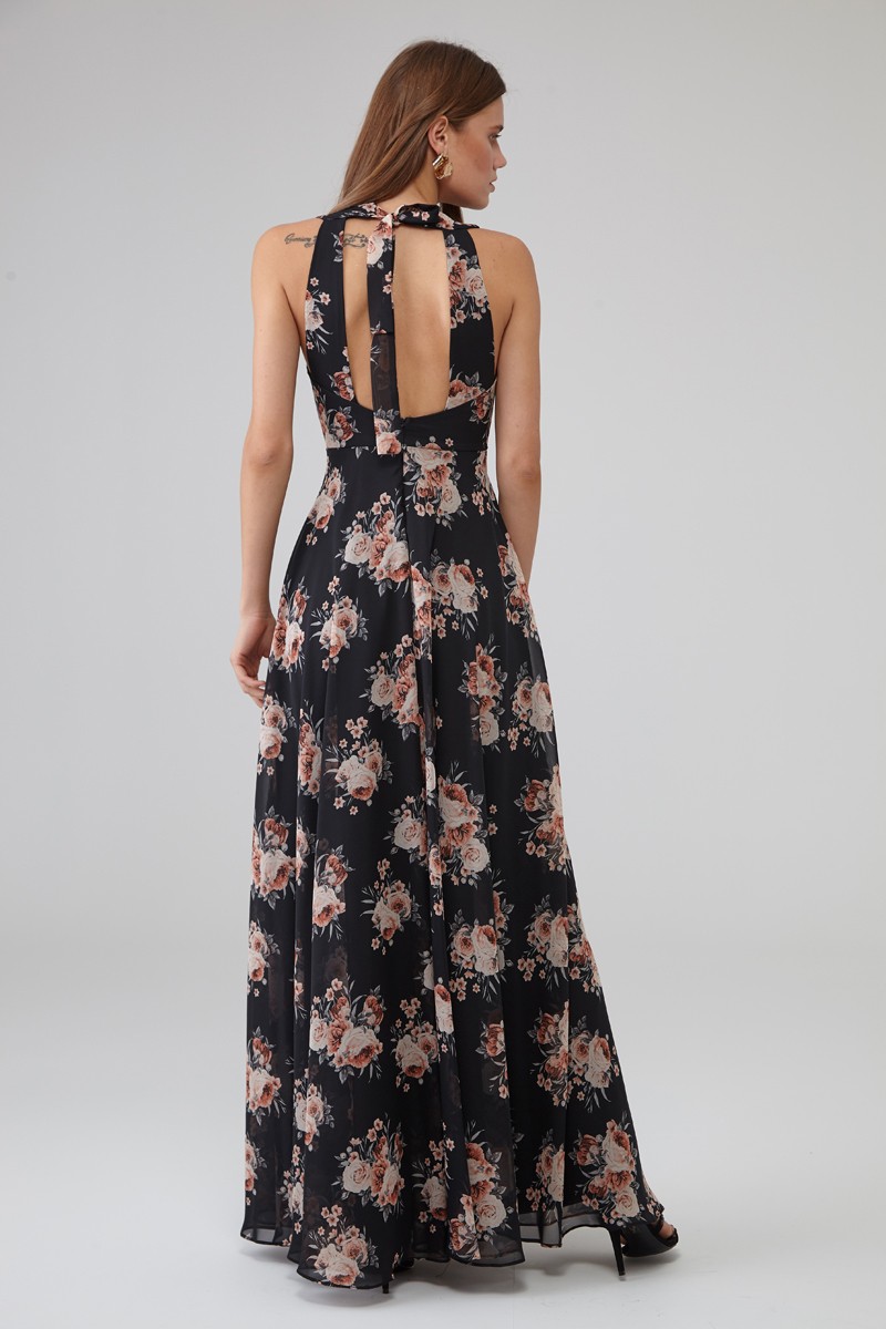 Print Y26 Chiffon Sleeveless Maxi Dress