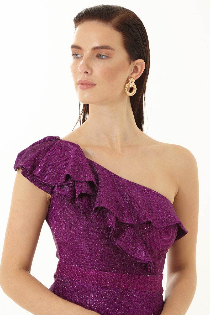 Purple Sleeveless Mini Dress