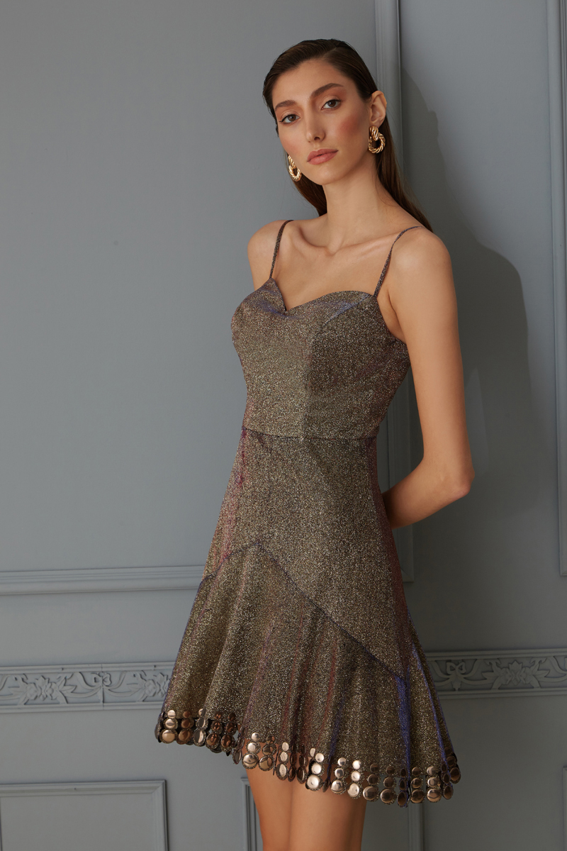 Purple Sleeveless Mini Dress
