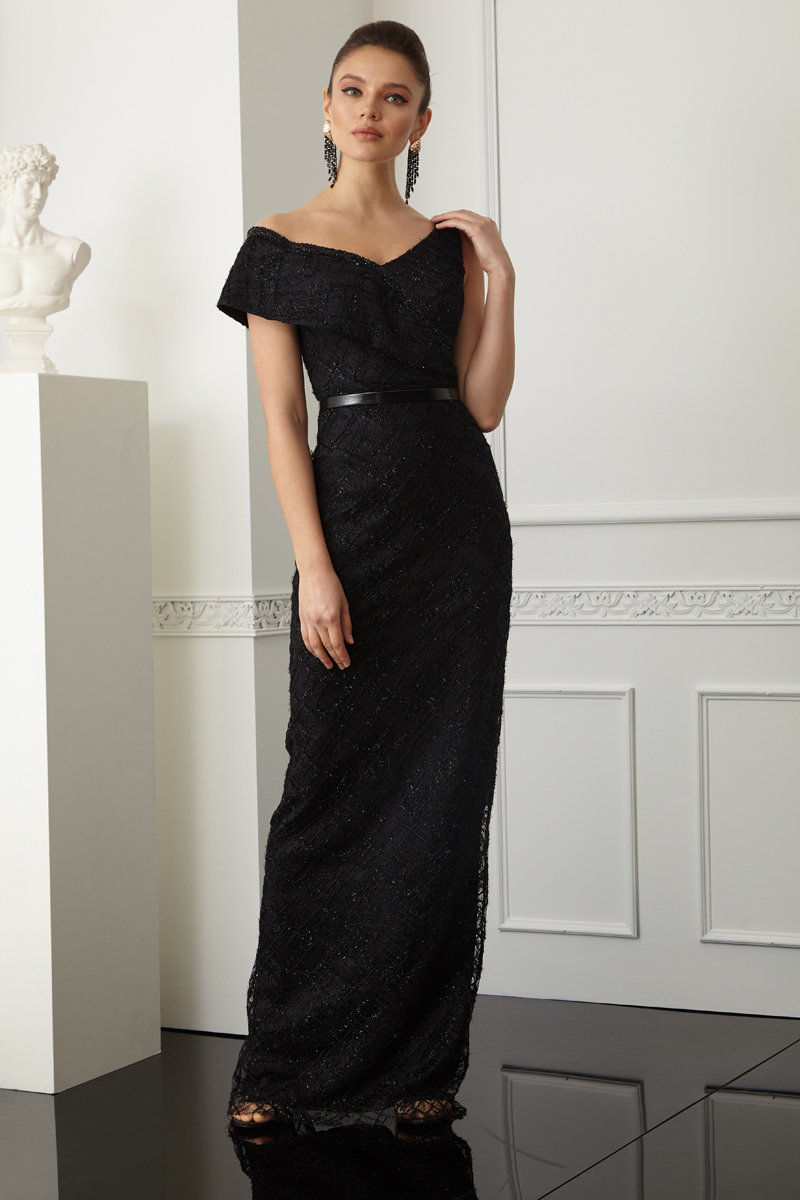 Black Lace Sleeveless Maxi Dress