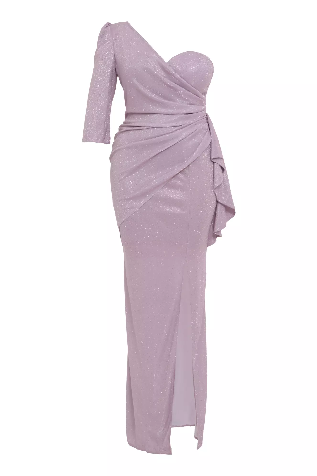 Blush Plus Size Glare One Arm Maxi Dress