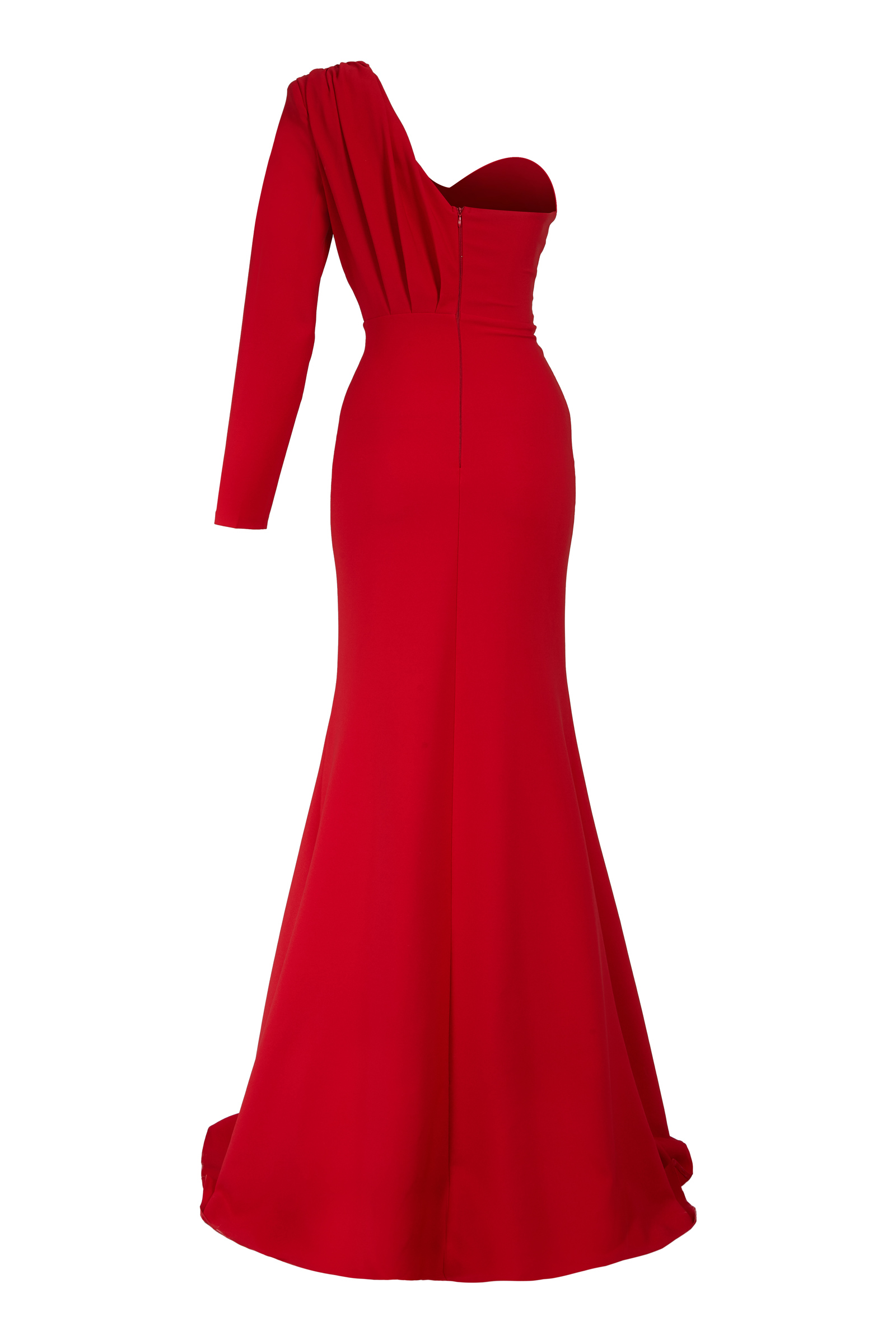 Red Crepe Maxi Dress