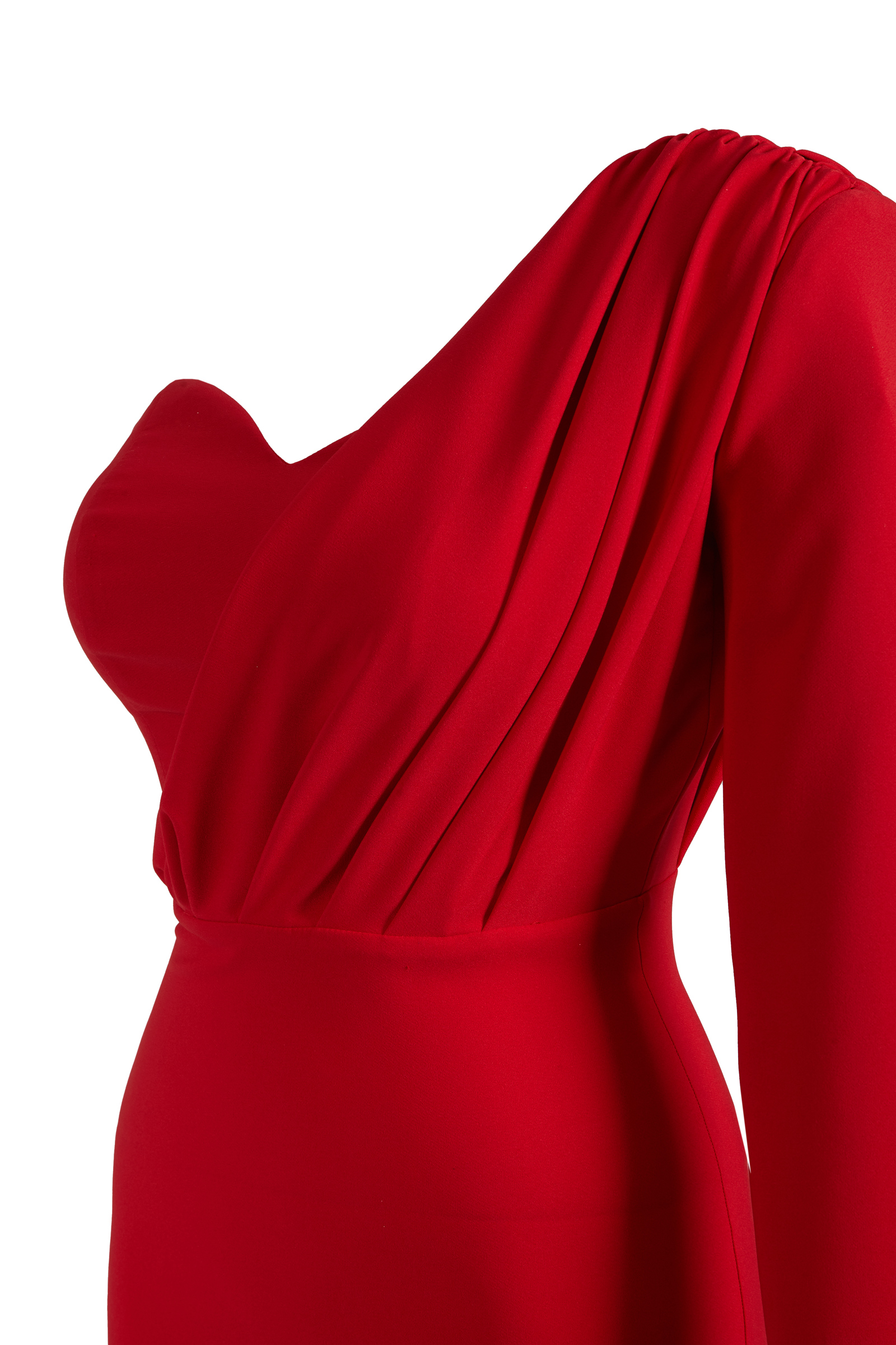 Red Crepe Maxi Dress