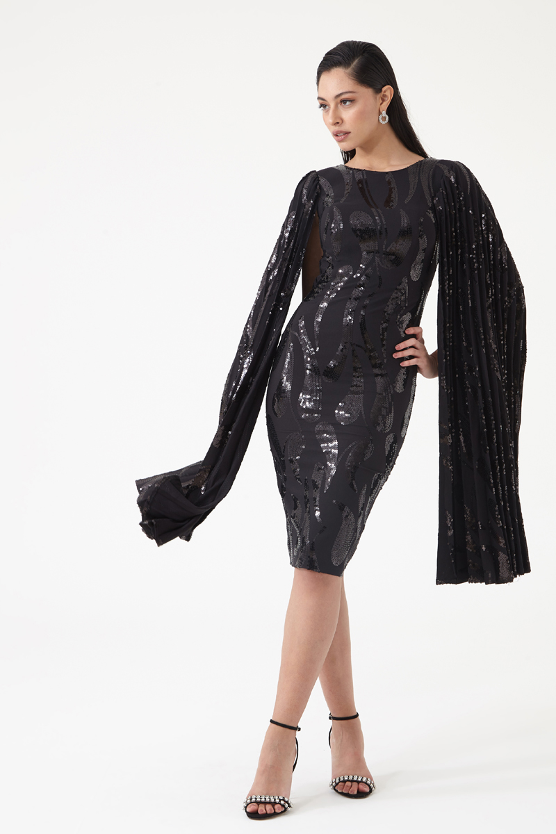 Pattern Y72 Long Sleeve Mini Dress