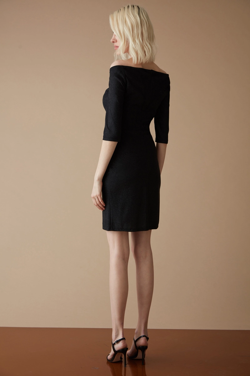 Black Long Sleeve Mini Dress