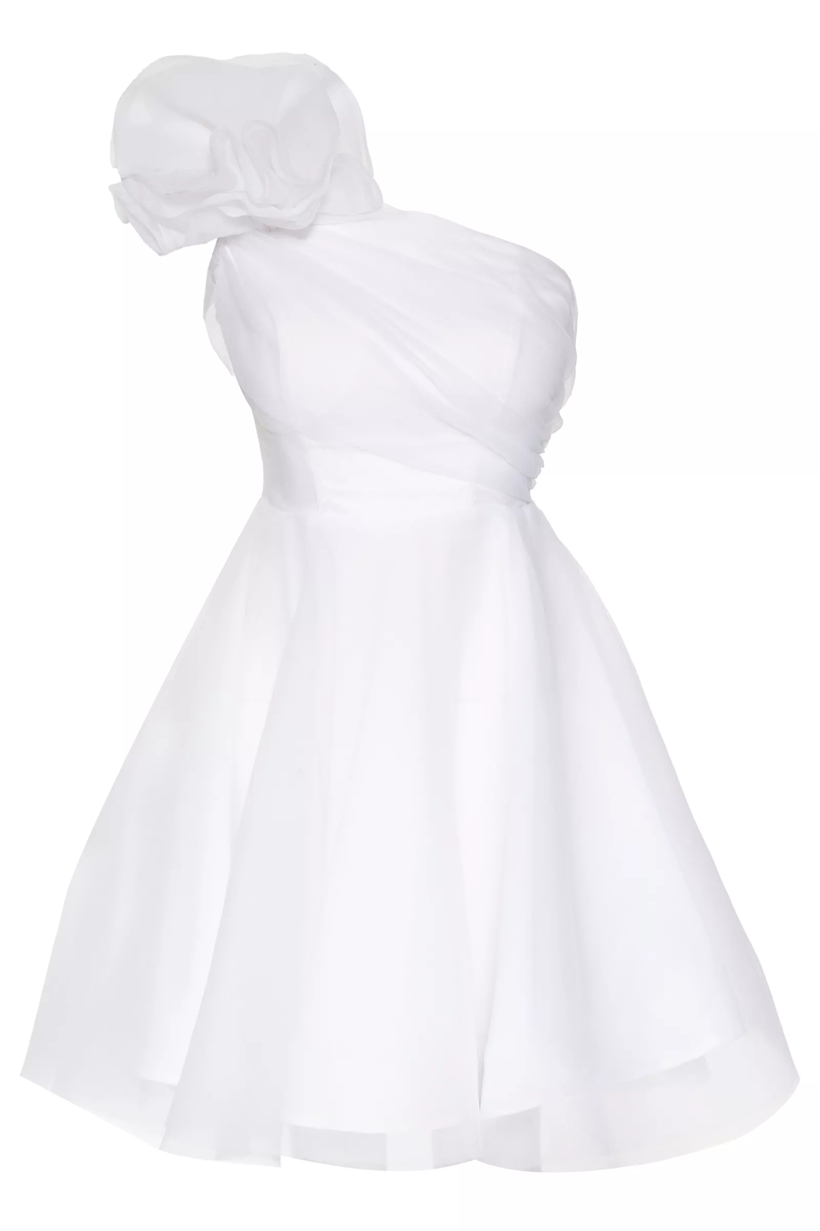 White Plus Size Tulle Sleeveless Maxi Dress