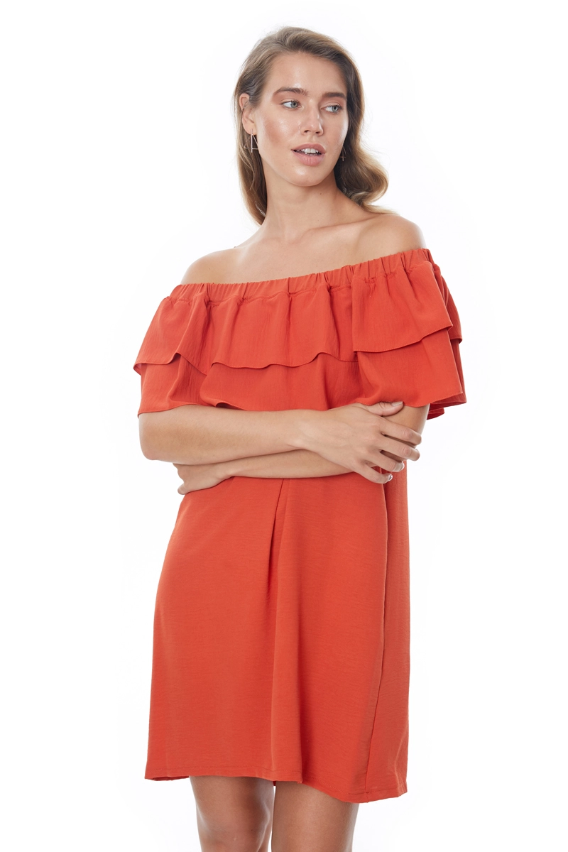 Tile Crepe Strapless Midi Dress