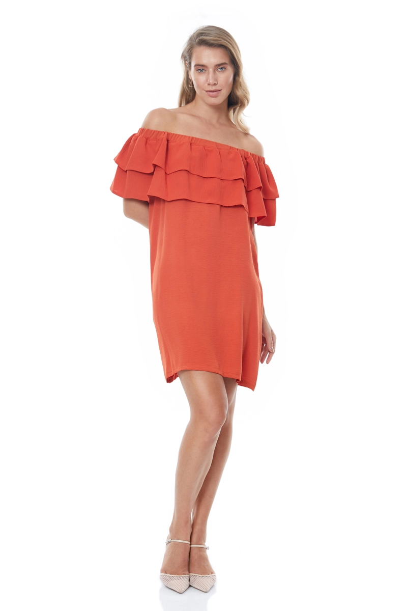 Tile Crepe Strapless Midi Dress
