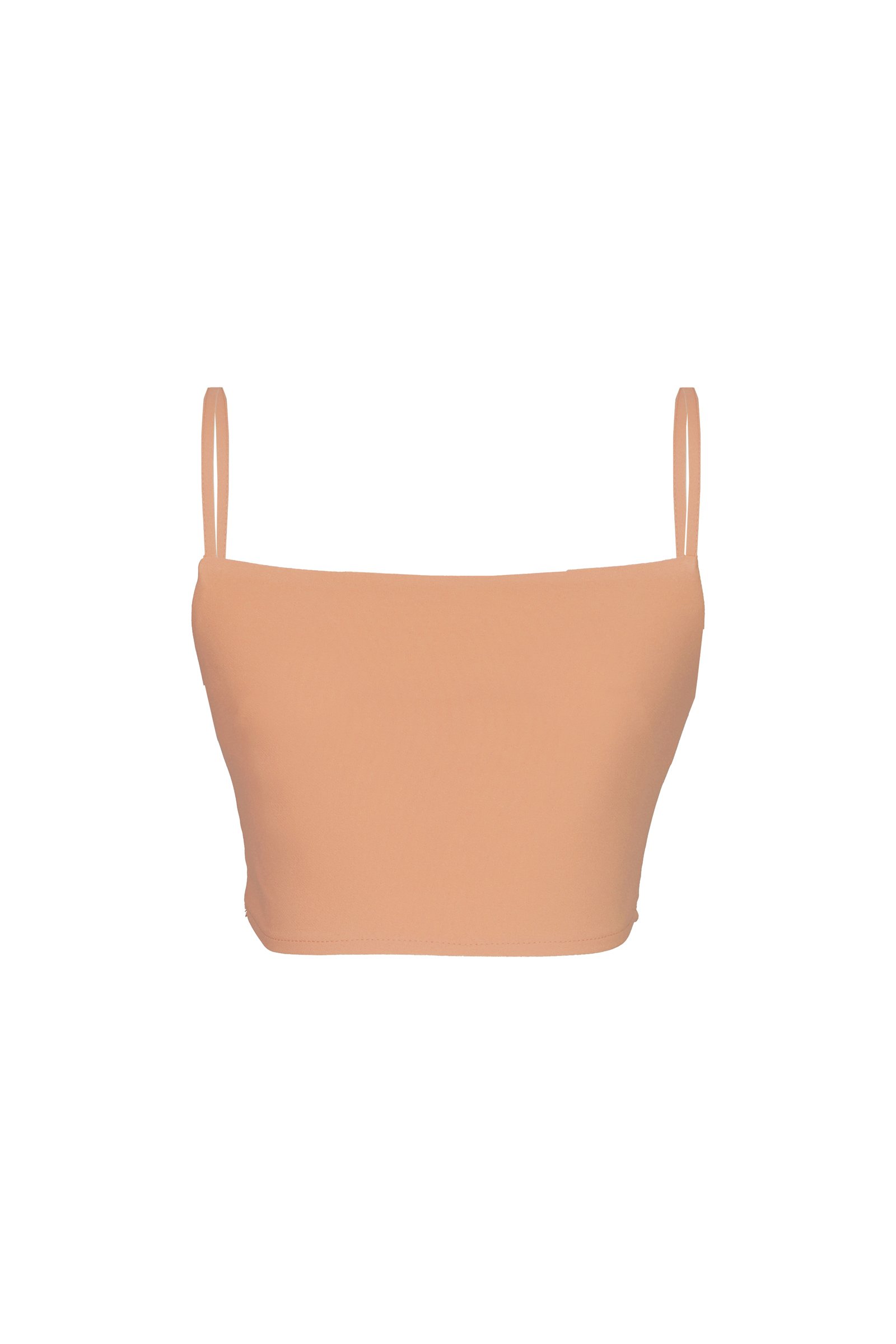 Latte Crepe Sleeveless Crop Top
