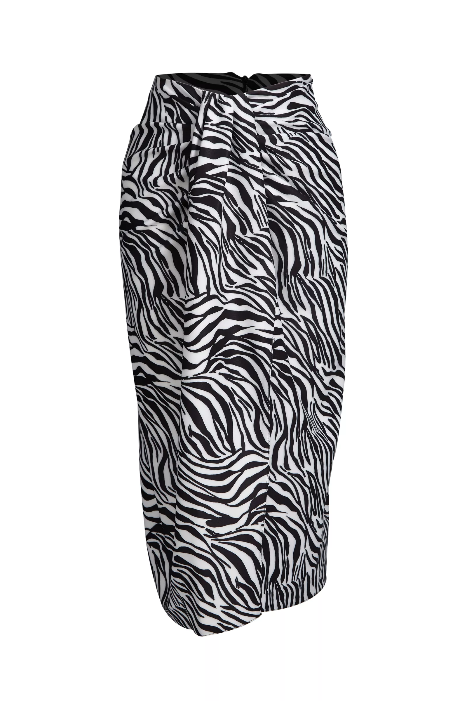 Printed Knitted Midi Skirt