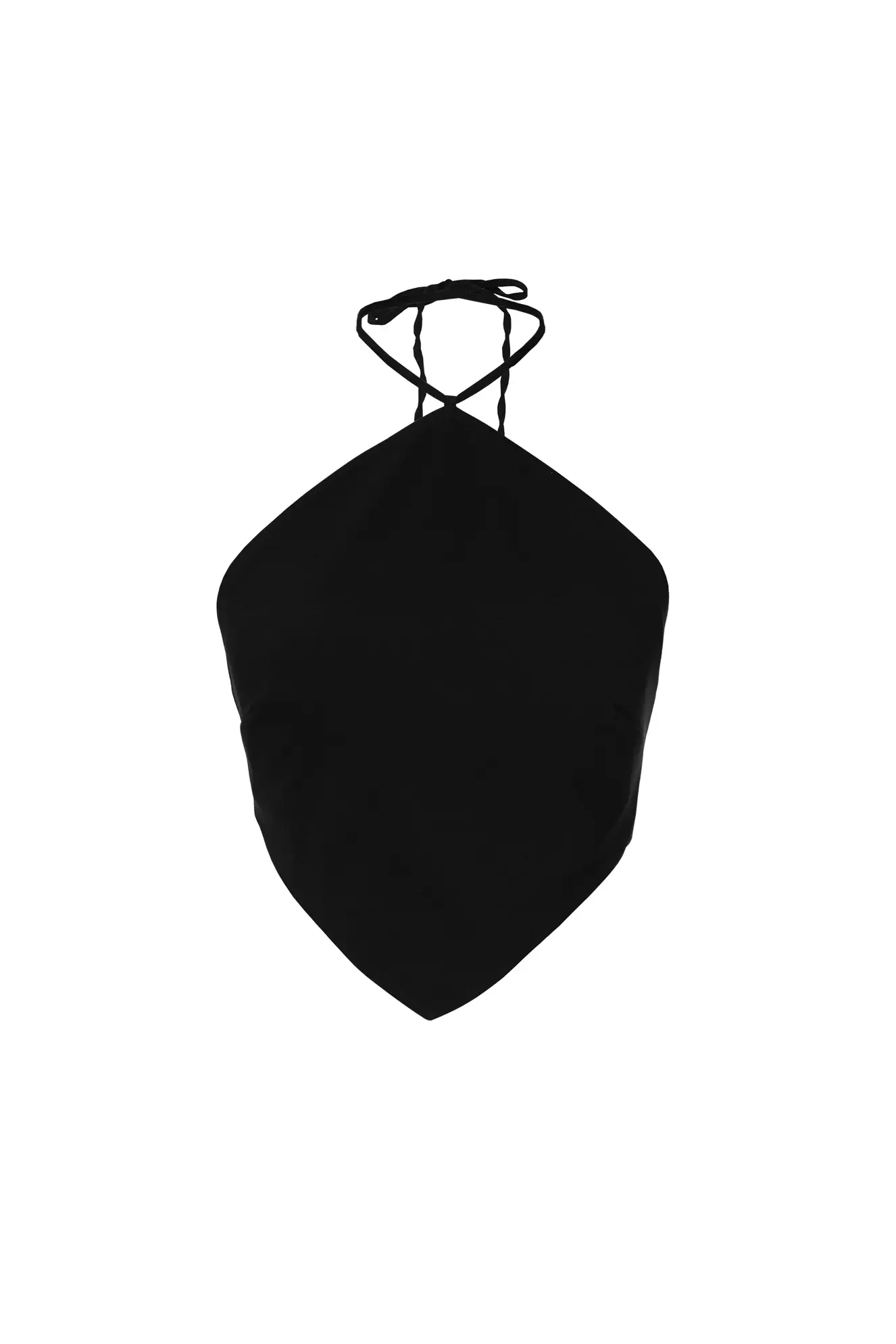 Black Crepe Sleeveless Crop Top