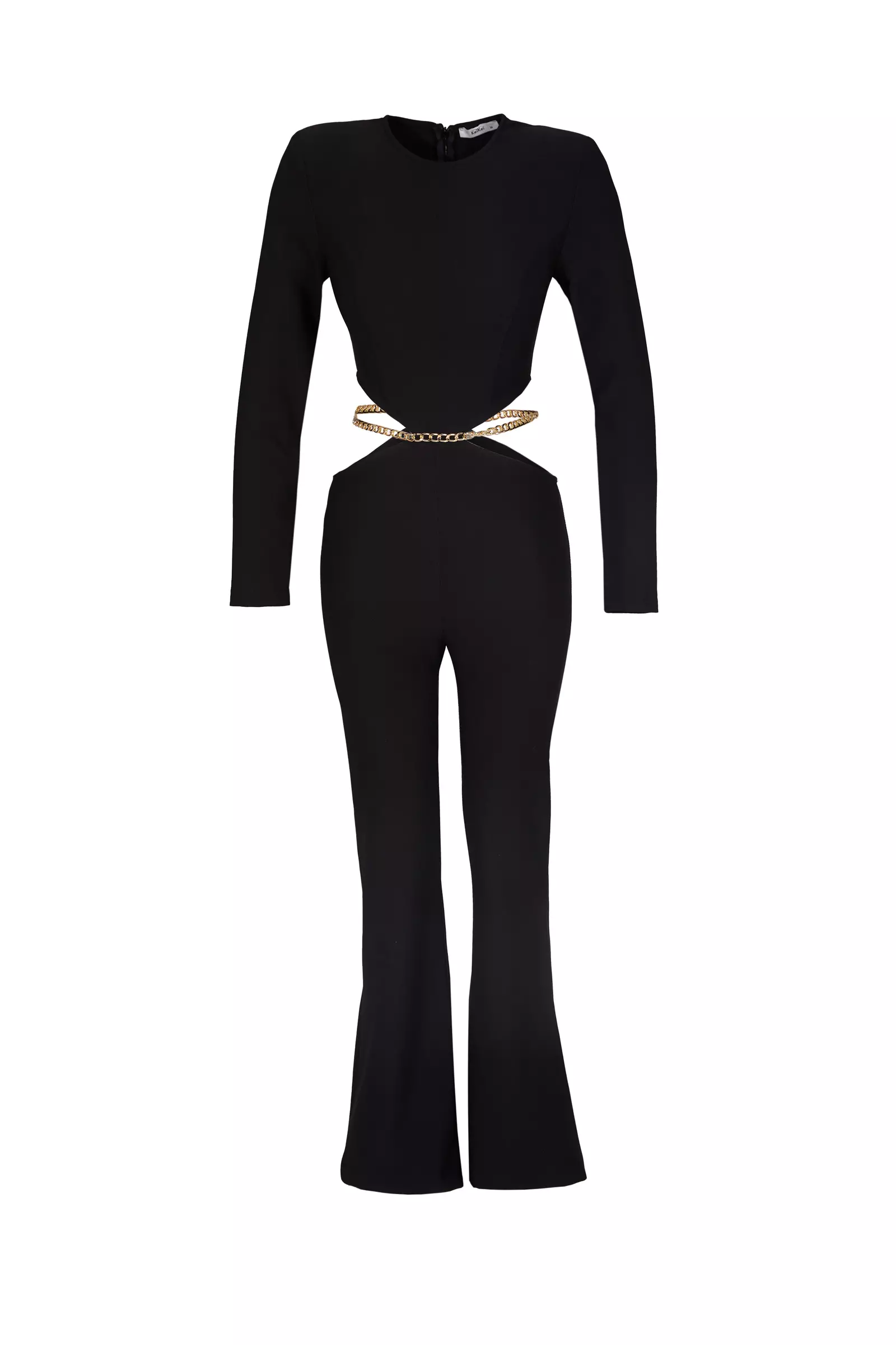 Black Knitted Long Sleeve Maxi Tulum