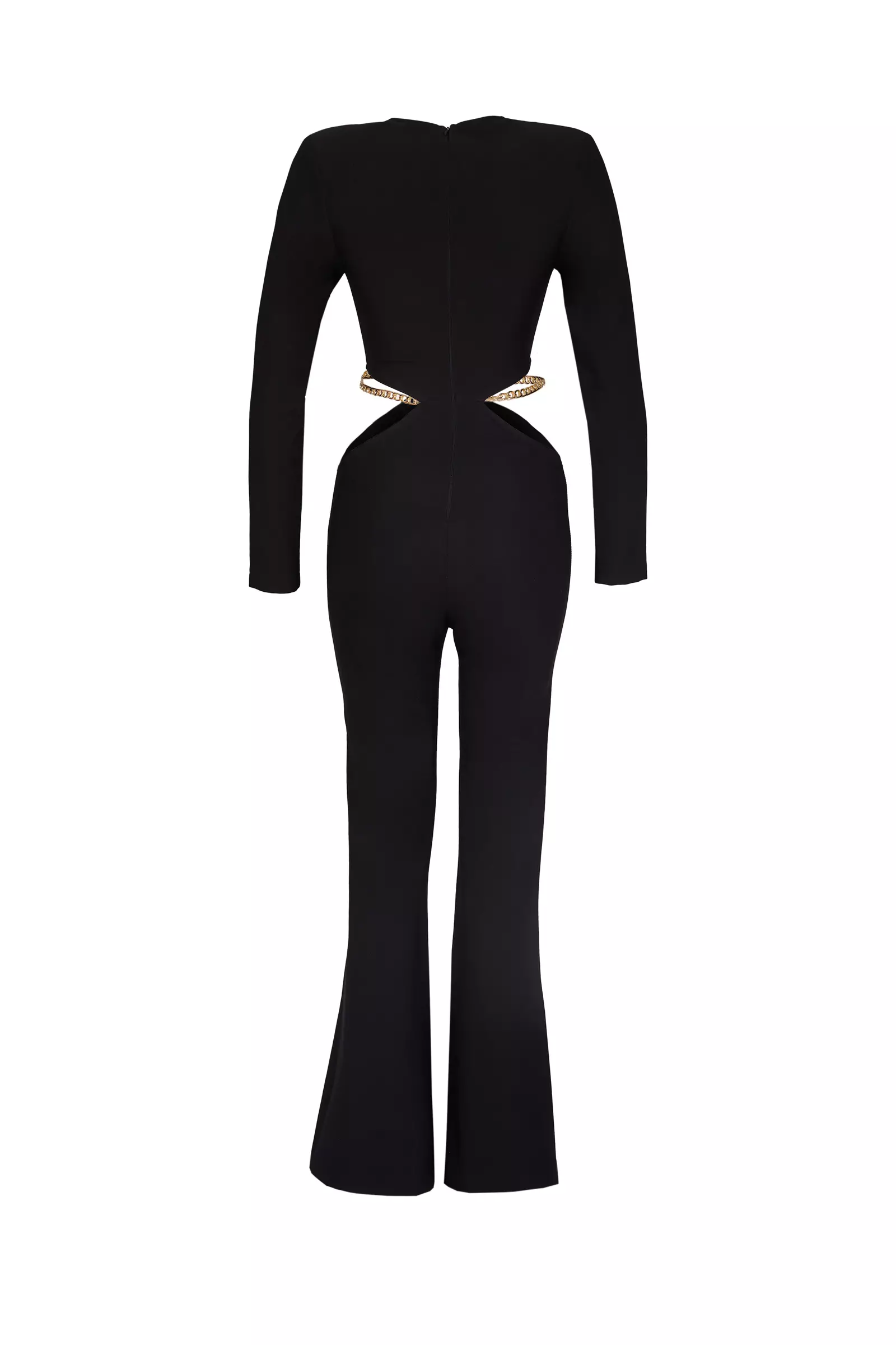 Black Knitted Long Sleeve Maxi Tulum