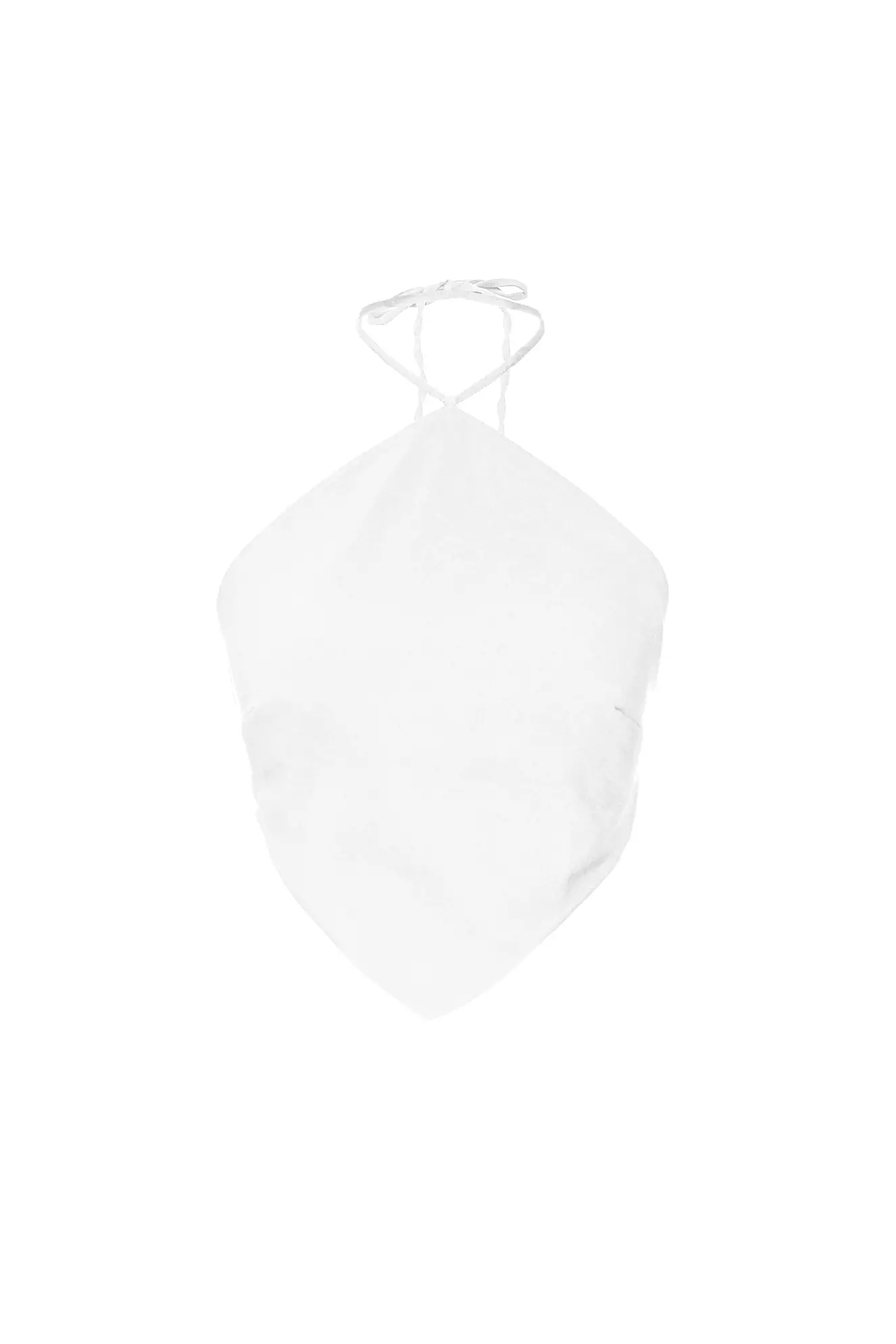 White Crepe Sleeveless Crop Top