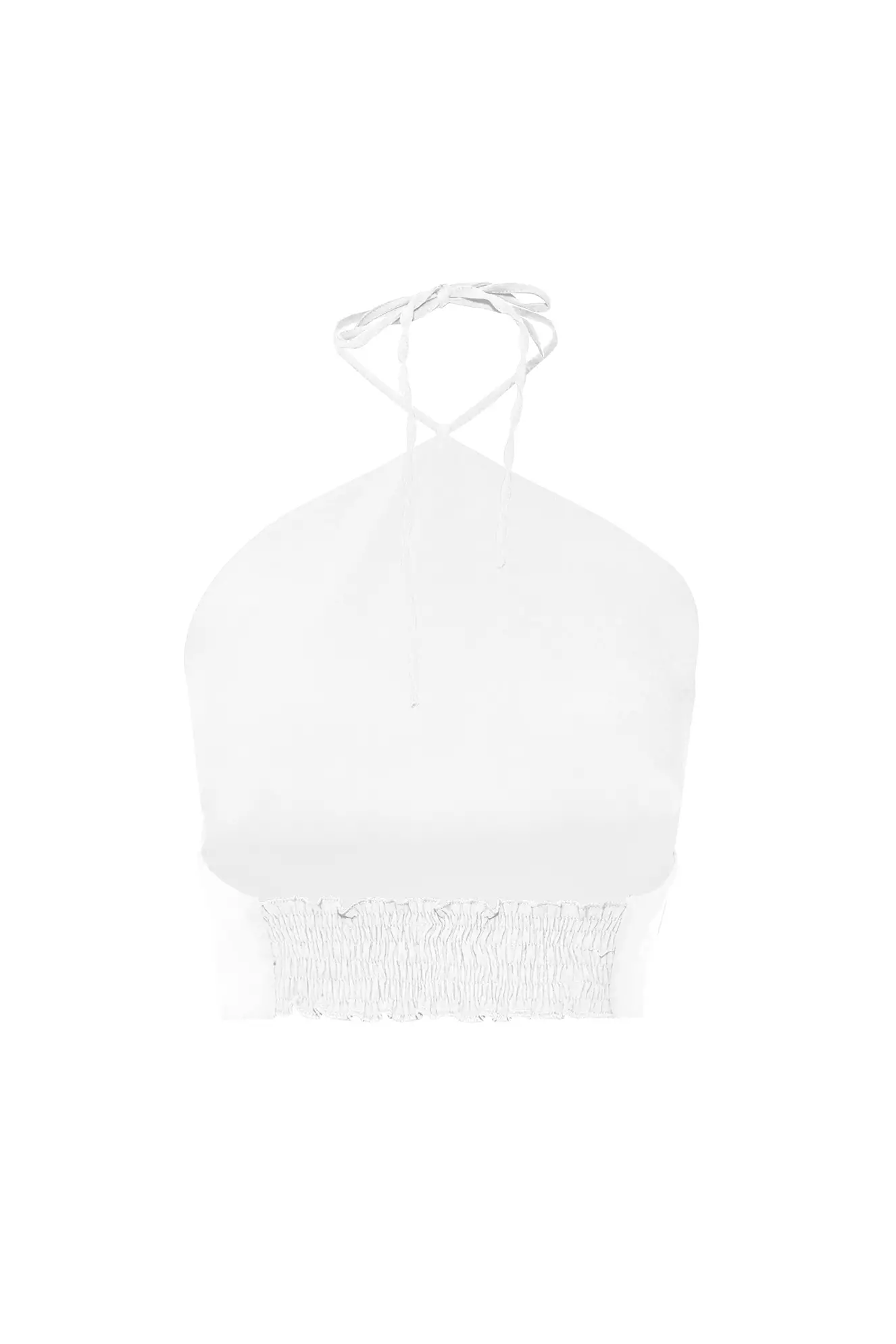 White Crepe Sleeveless Crop Top
