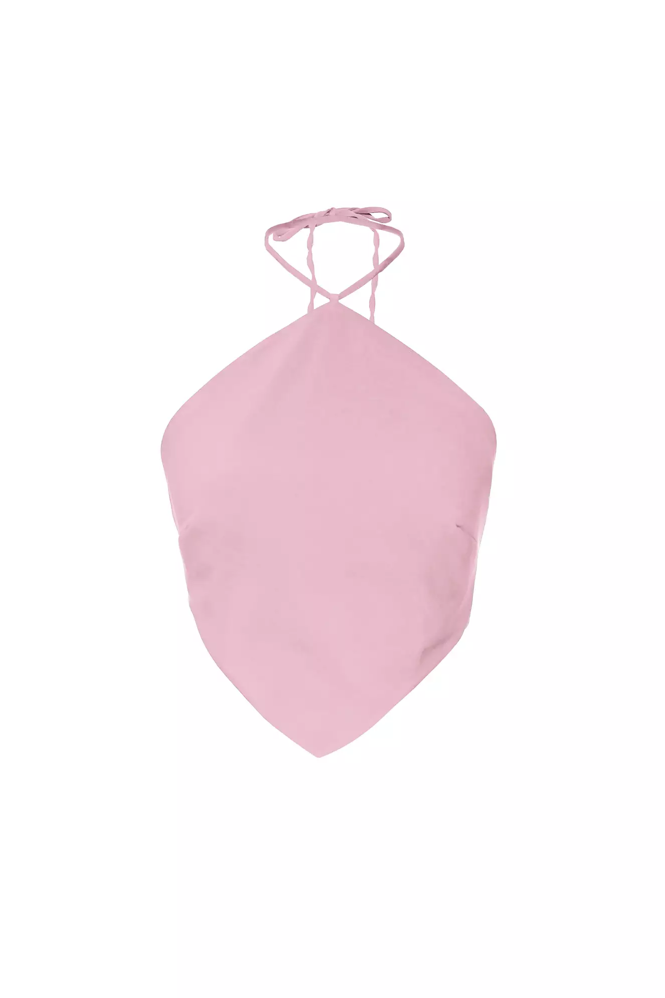 Blush Crepe Sleeveless Crop Top
