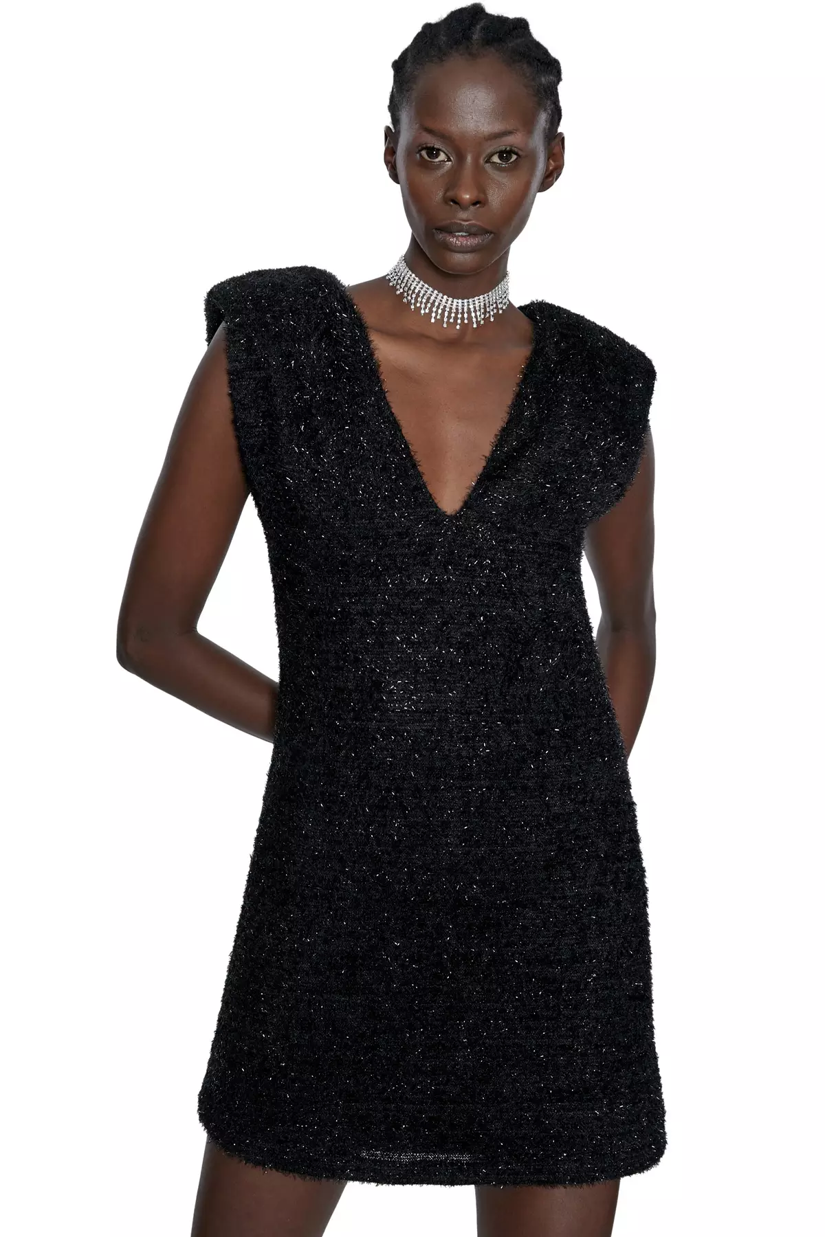 Black Sleeveless Mini Dress