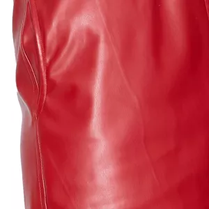 Red Leather Sleeveless Crop Top