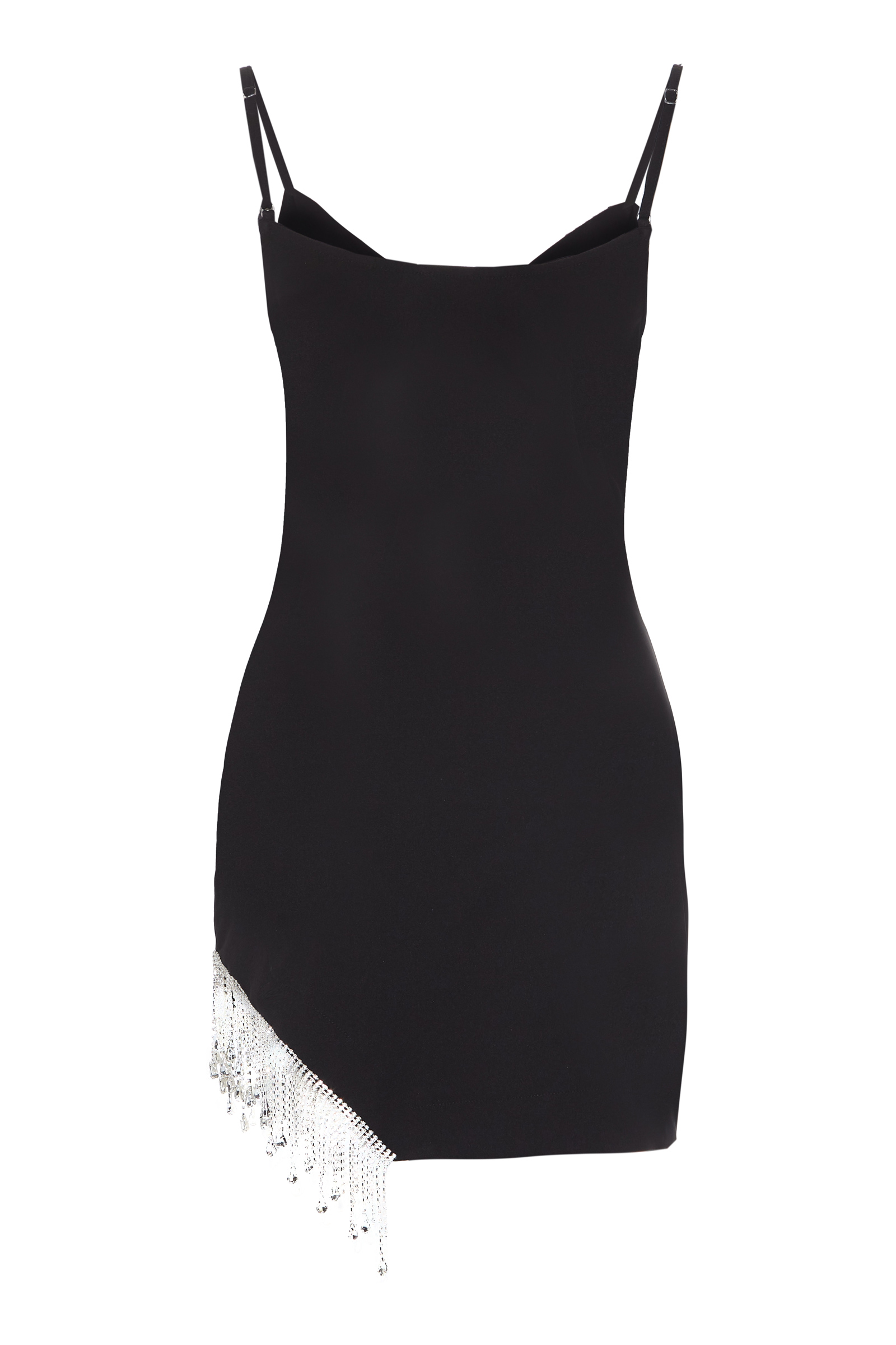 Black Crepe Sleeveless Mini Dress