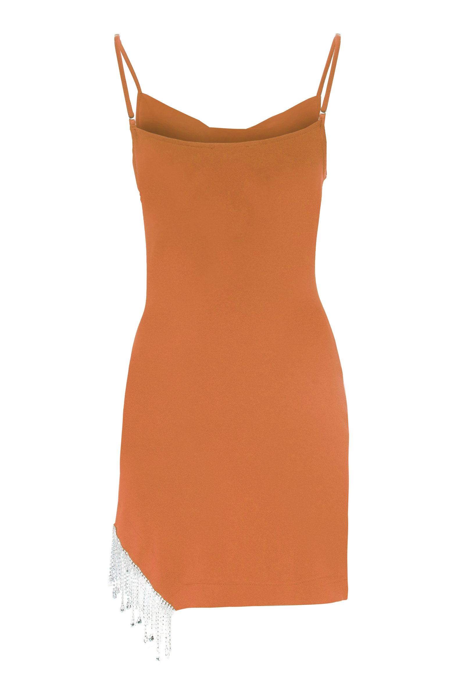 Blue Crepe Sleeveless Mini Dress