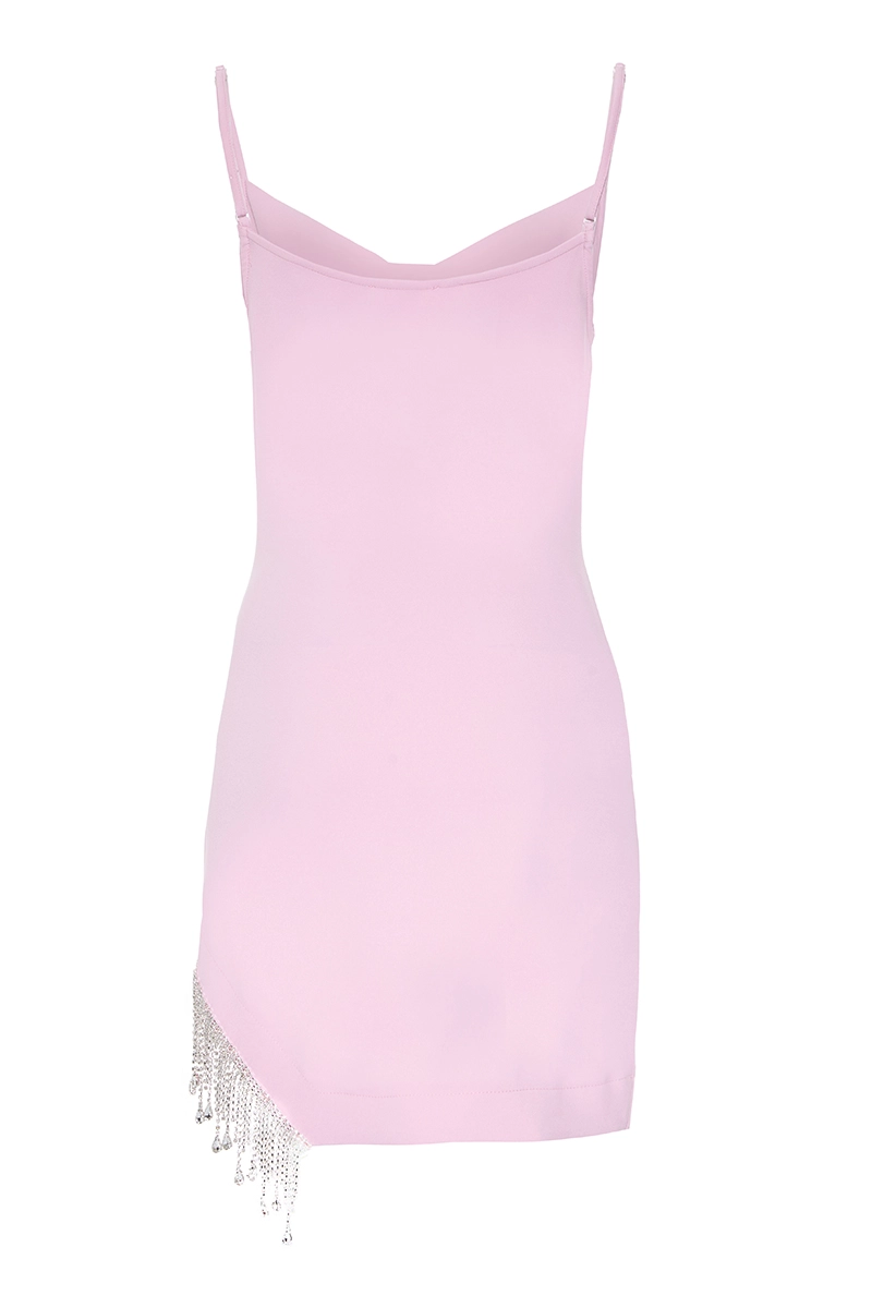 Blush Crepe Sleeveless Mini Dress