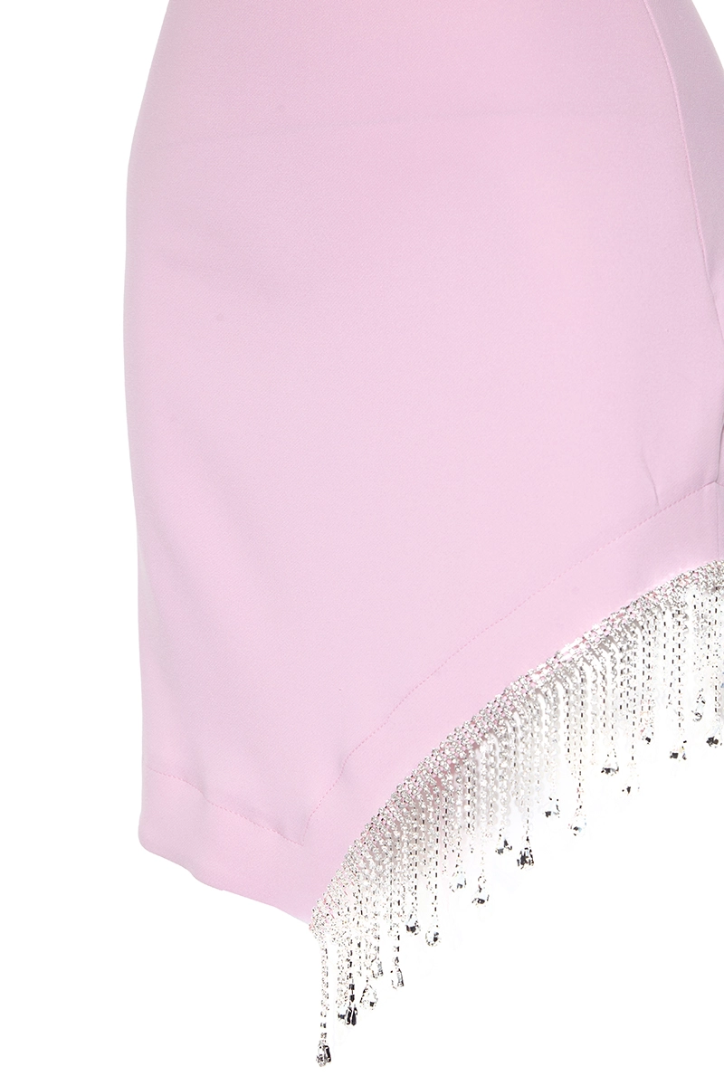 Blush Crepe Sleeveless Mini Dress