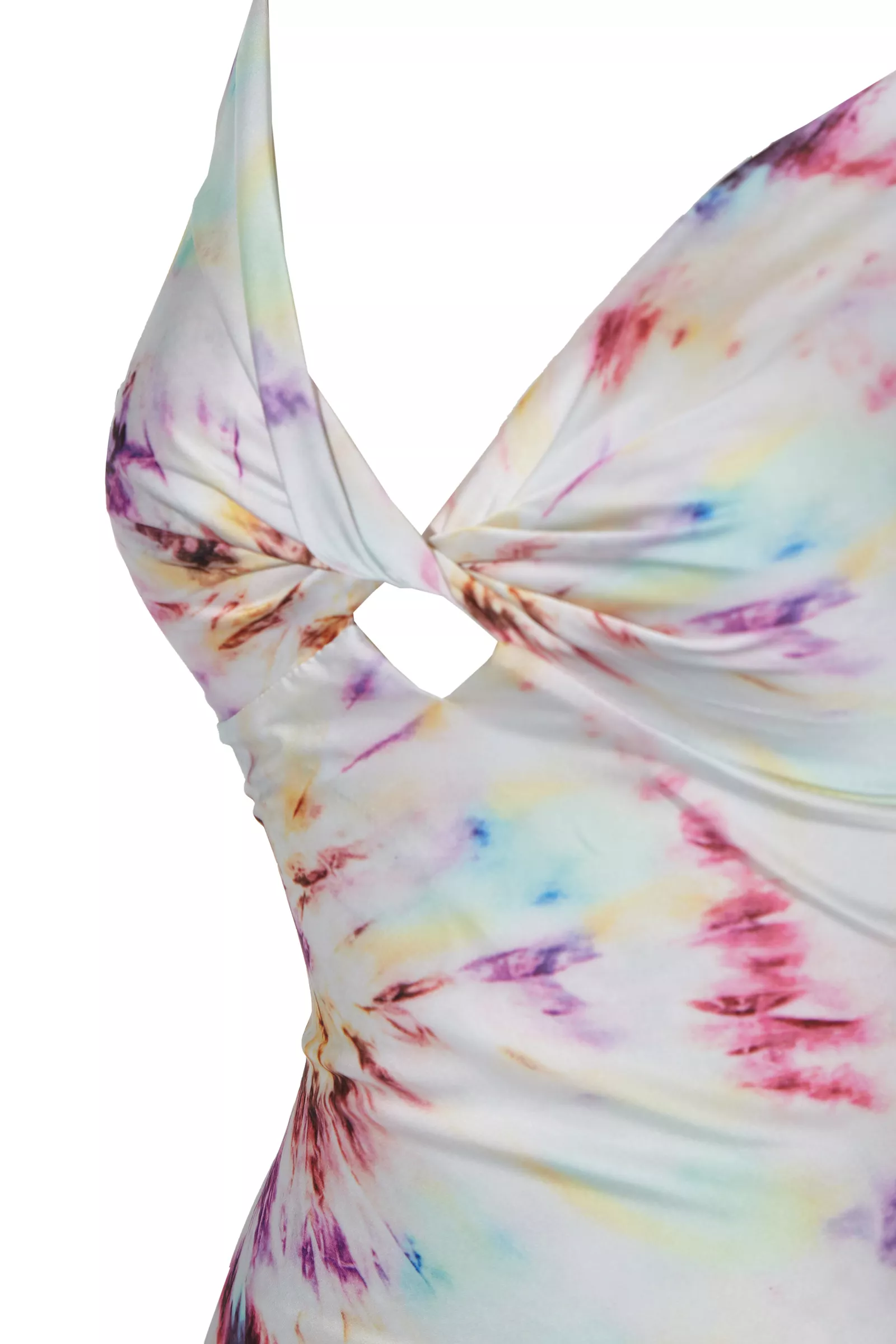 Printed Satin Sleeveless Maxi Dress
