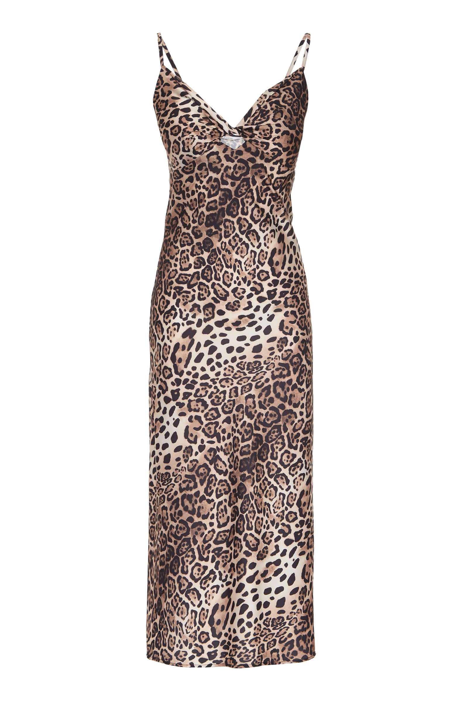 Printed Satin Sleeveless Maxi Dress
