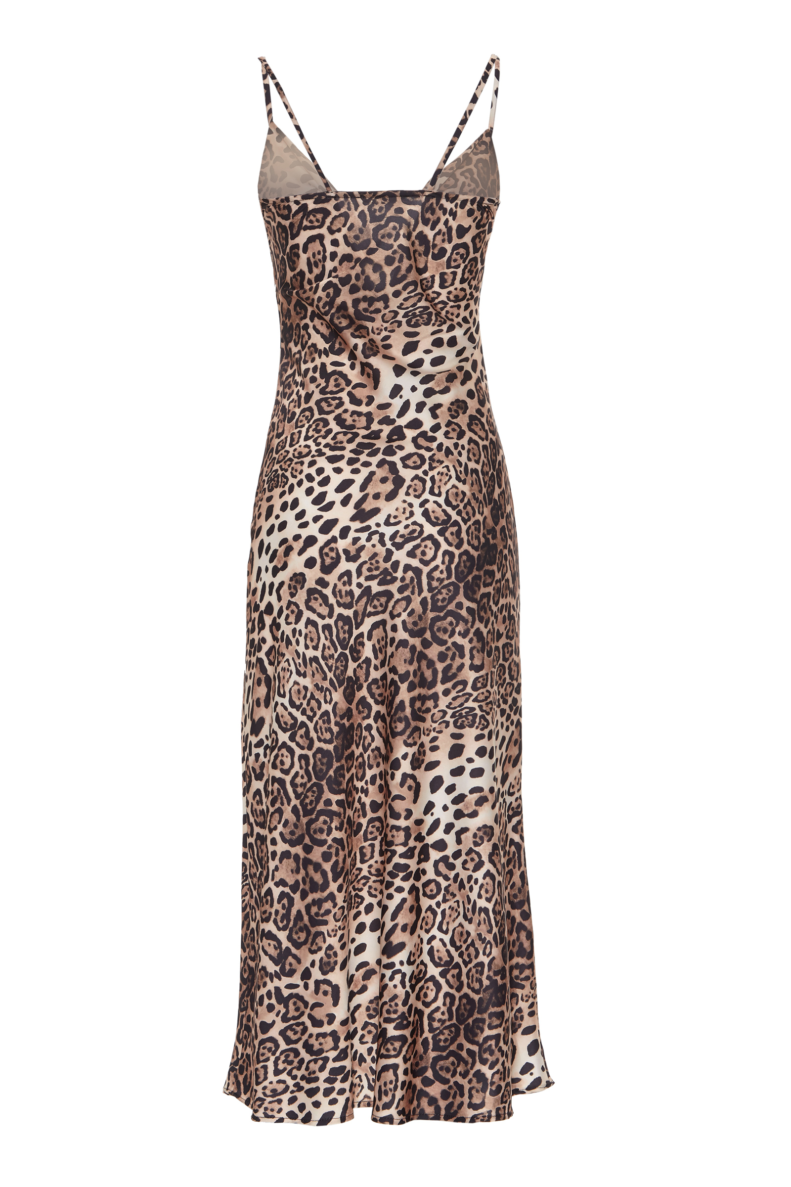 Printed Satin Sleeveless Maxi Dress
