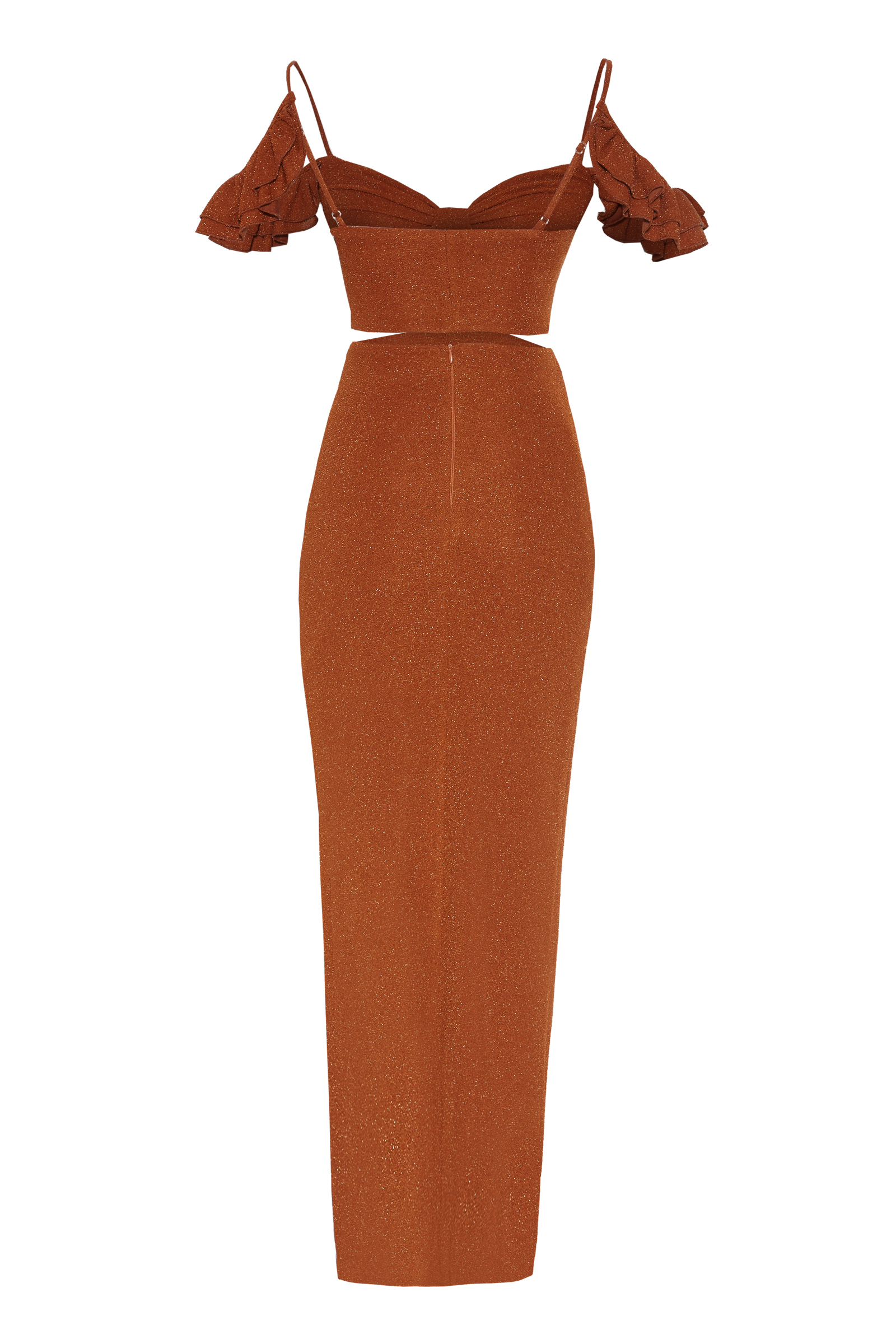 Tile Satin Sleeveless Maxi Dress