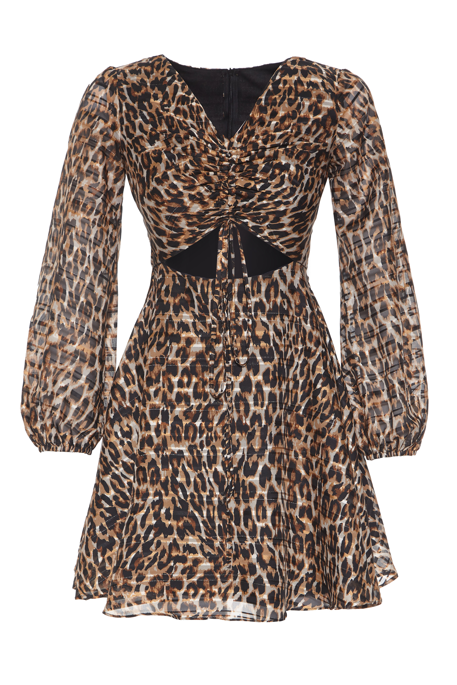 Printed Chiffon Sleeveless Mini Dress