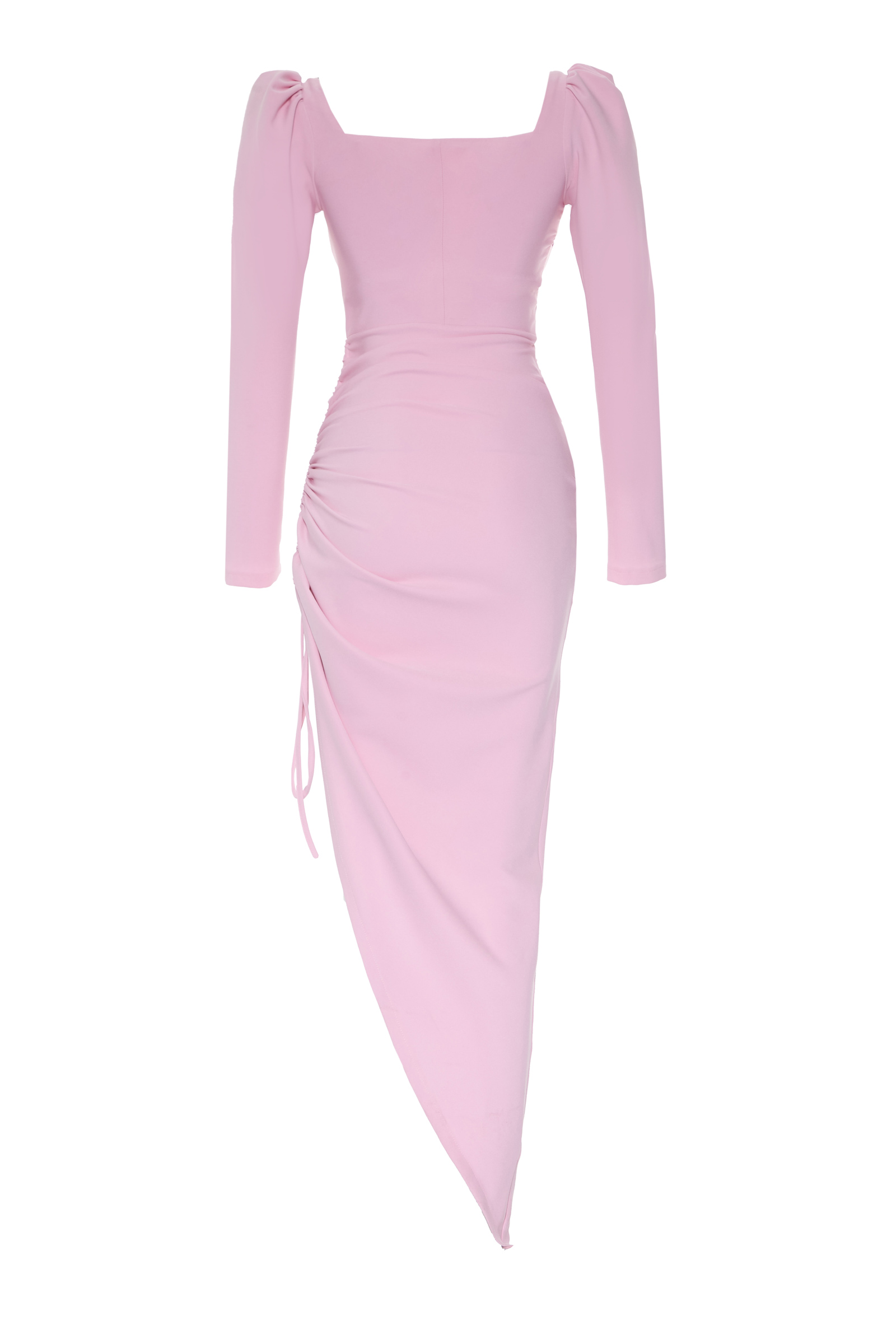 New Powder Crepe Long Sleeve Maxi Dress