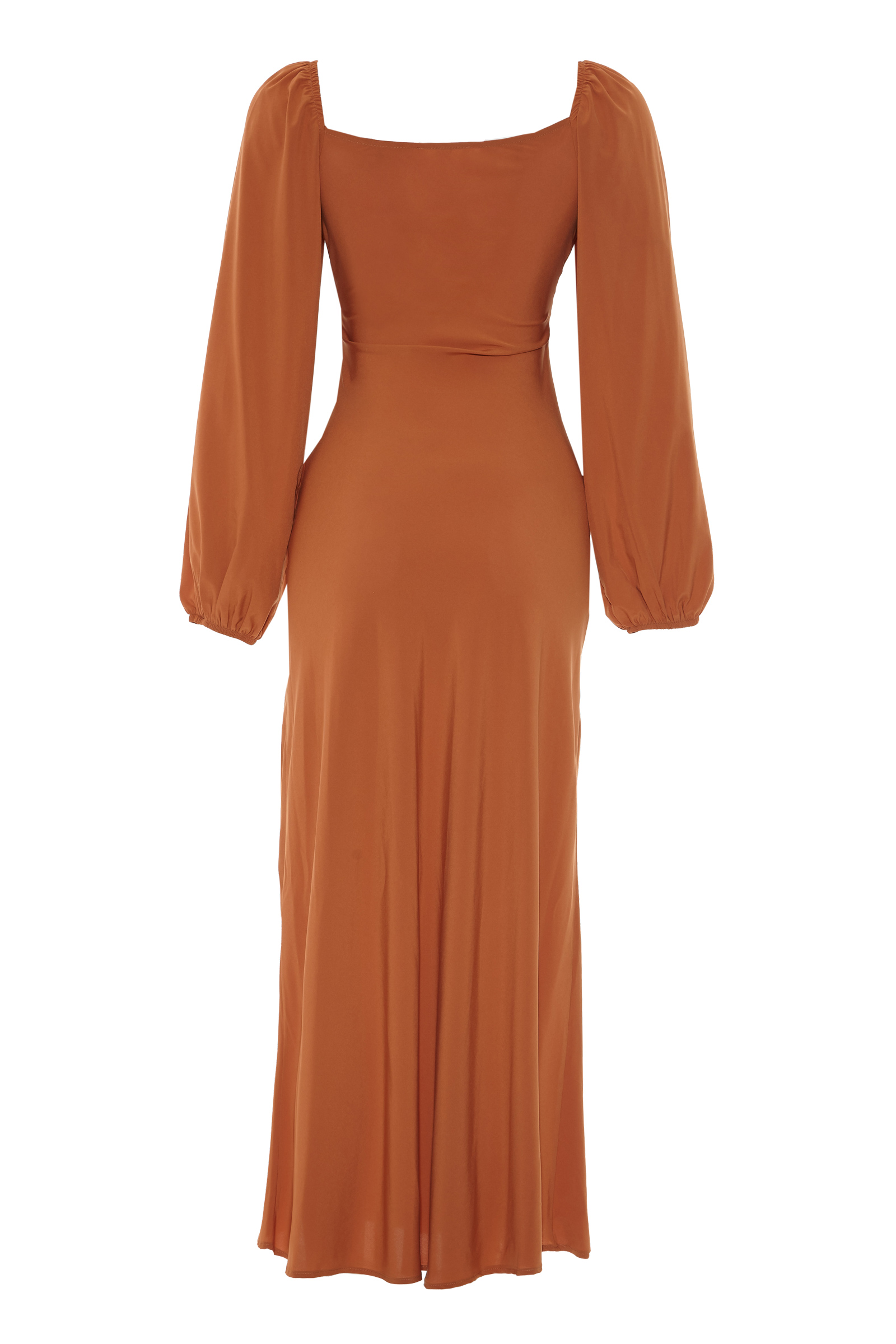 Satin Long Sleeve Maxi Dress