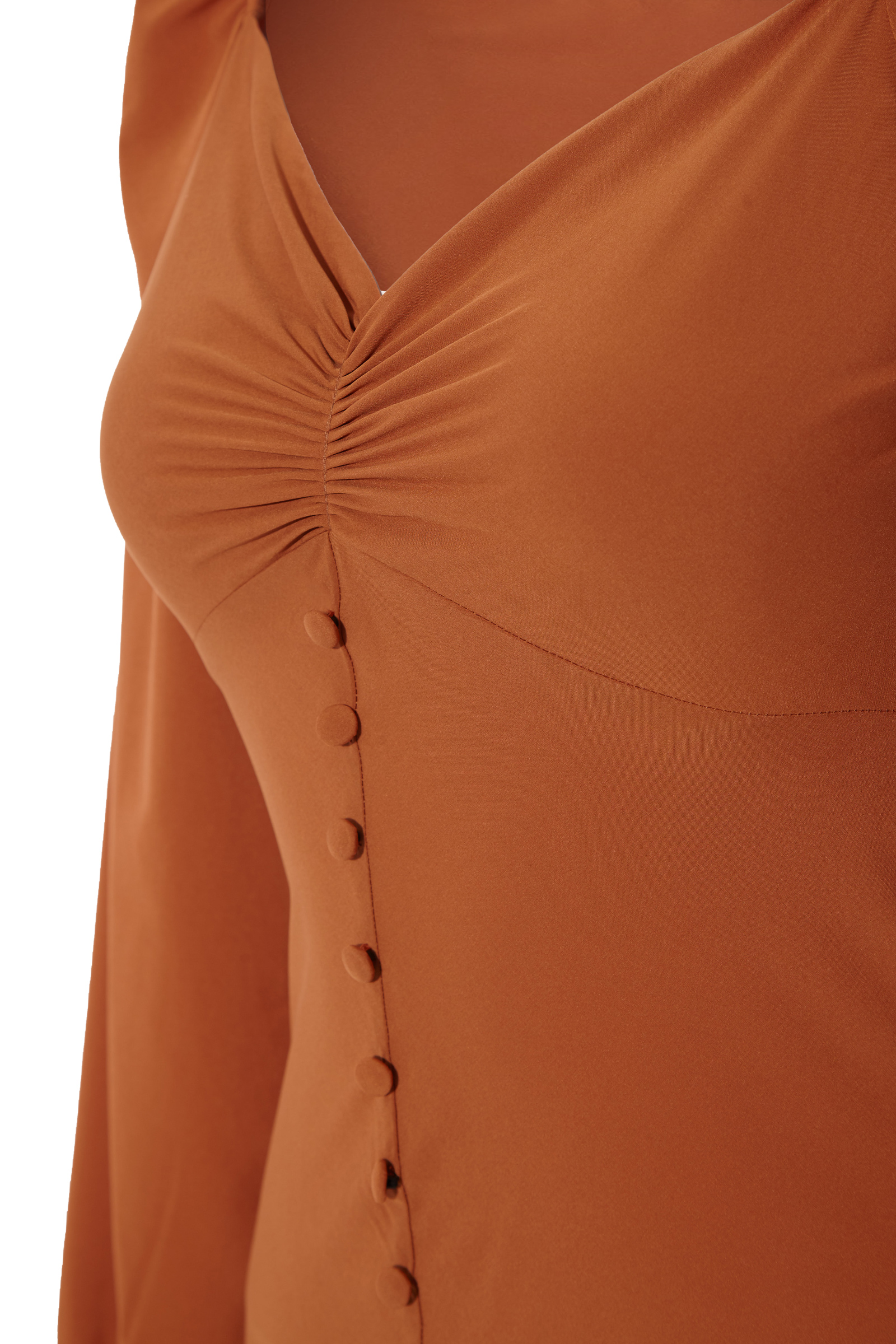 Satin Long Sleeve Maxi Dress