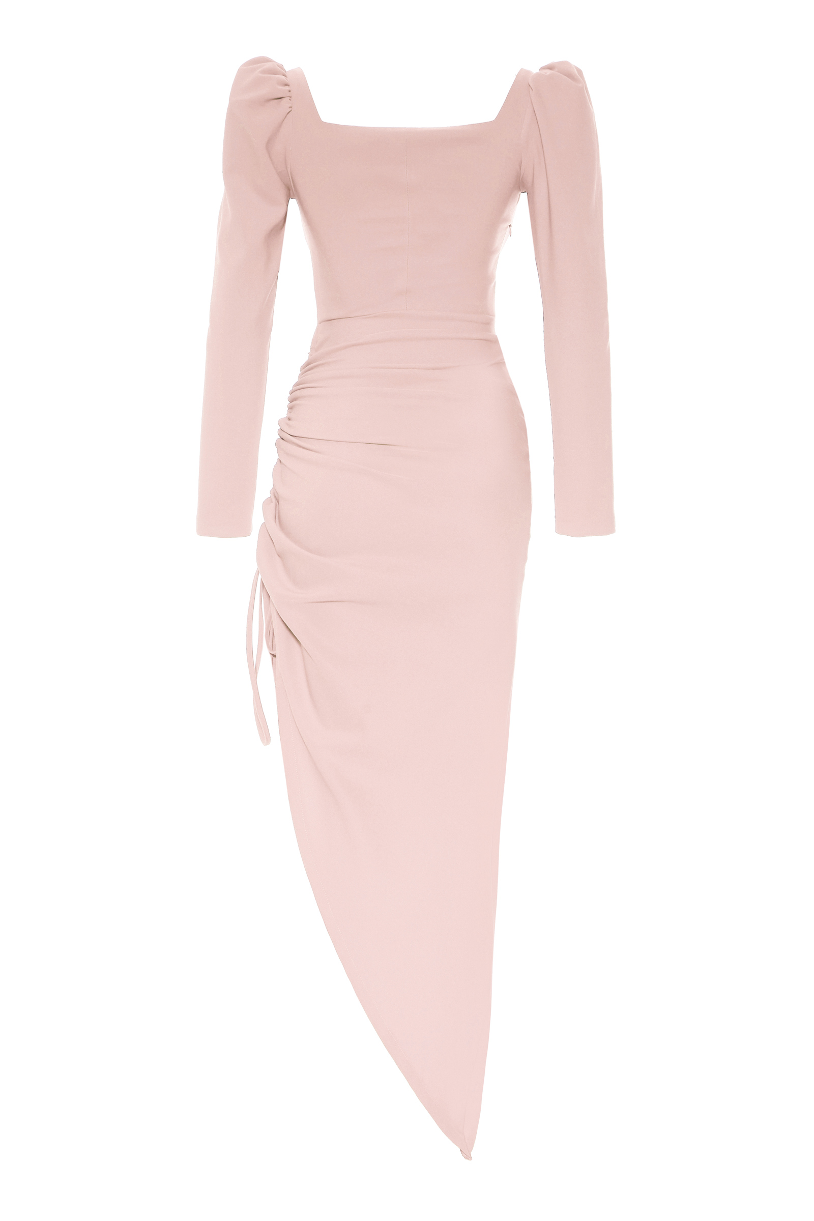Puppy Crepe Long Sleeve Maxi Dress
