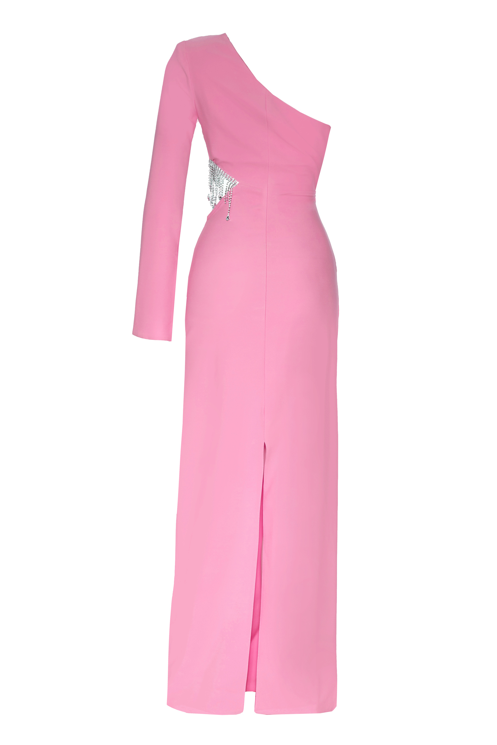 Pink Crepe Maxi Dress