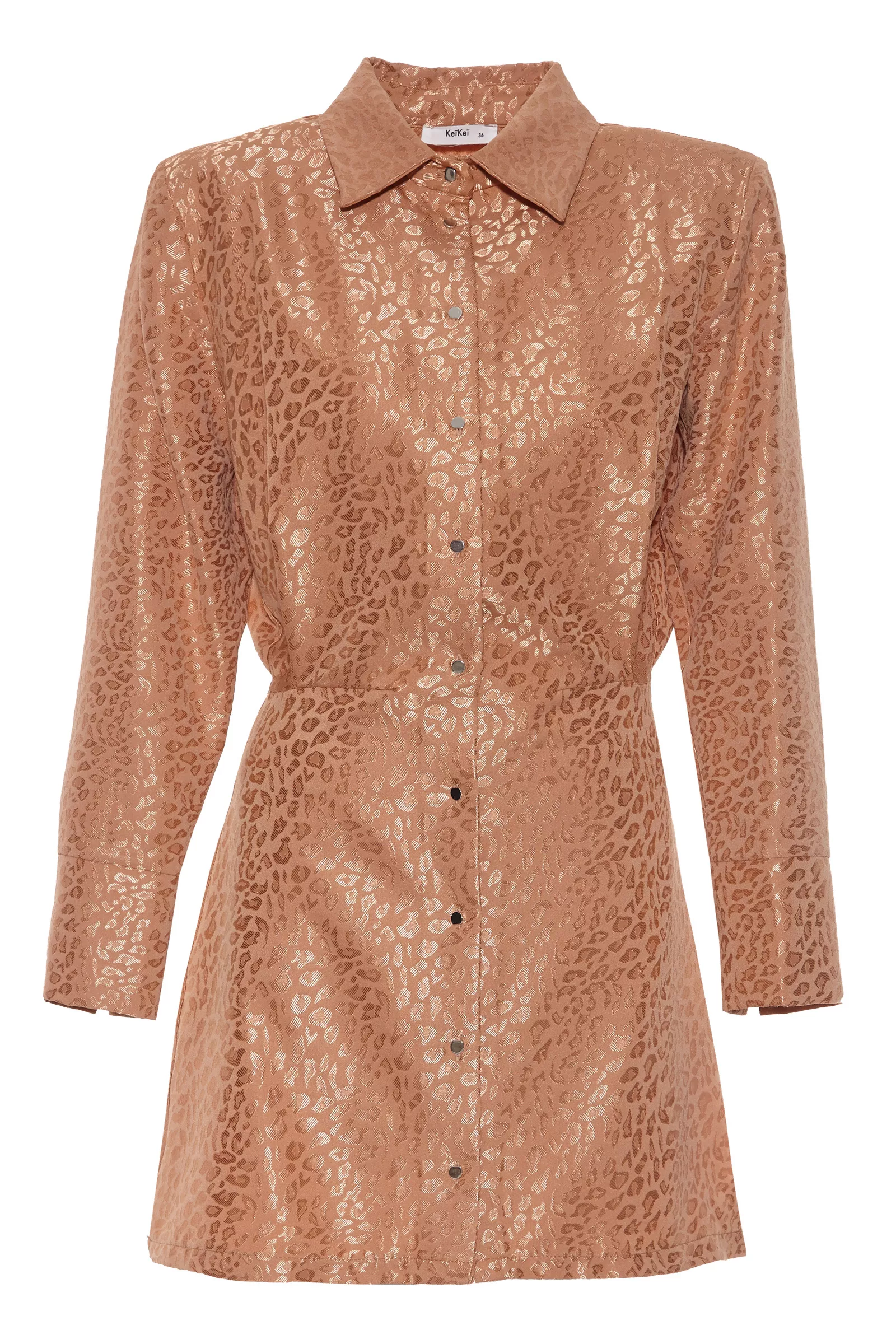 Latte Jakar Long Sleeve Mini Dress