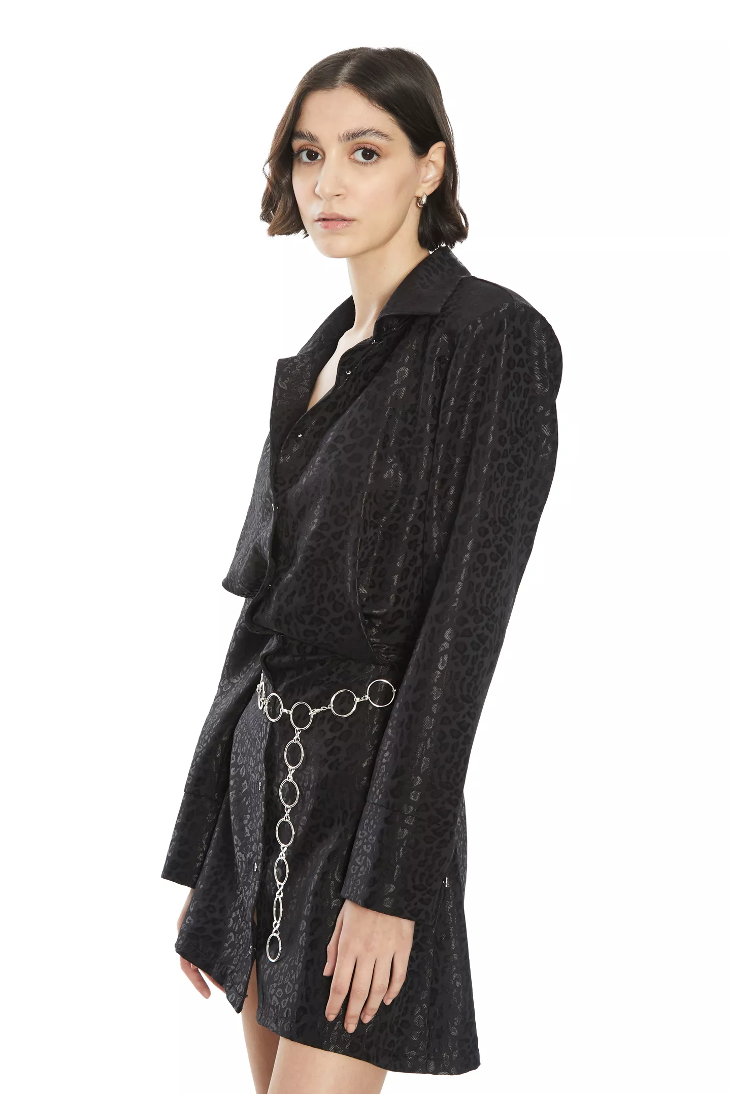 Black Jakar Long Sleeve Mini Dress
