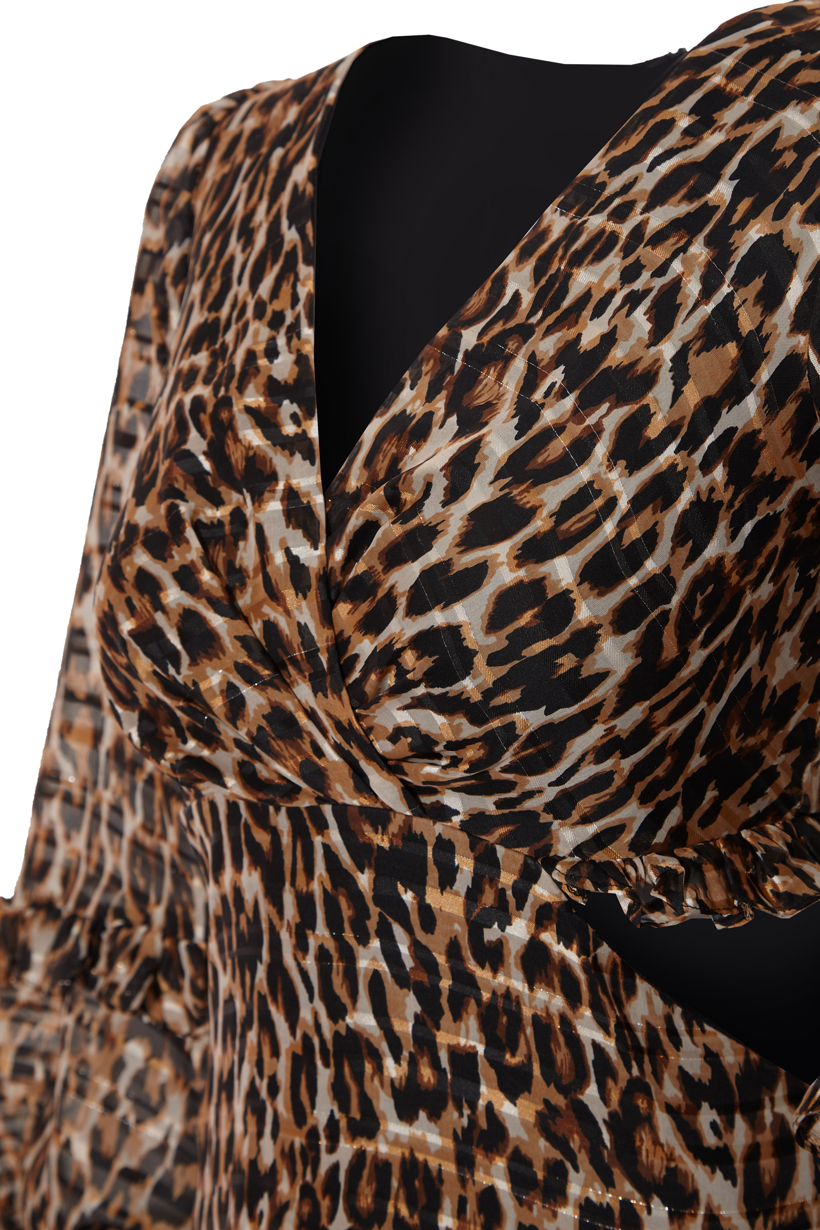 Printed Chiffon Long Sleeve Maxi Dress