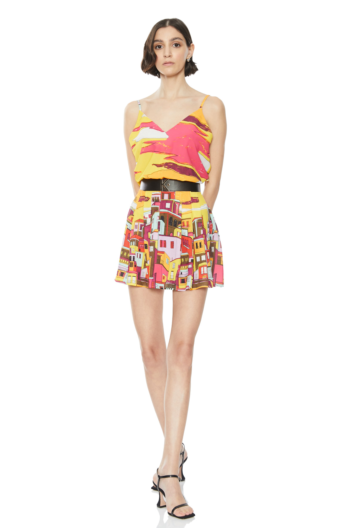 Printed Jessica Sleeveless Mini Dress