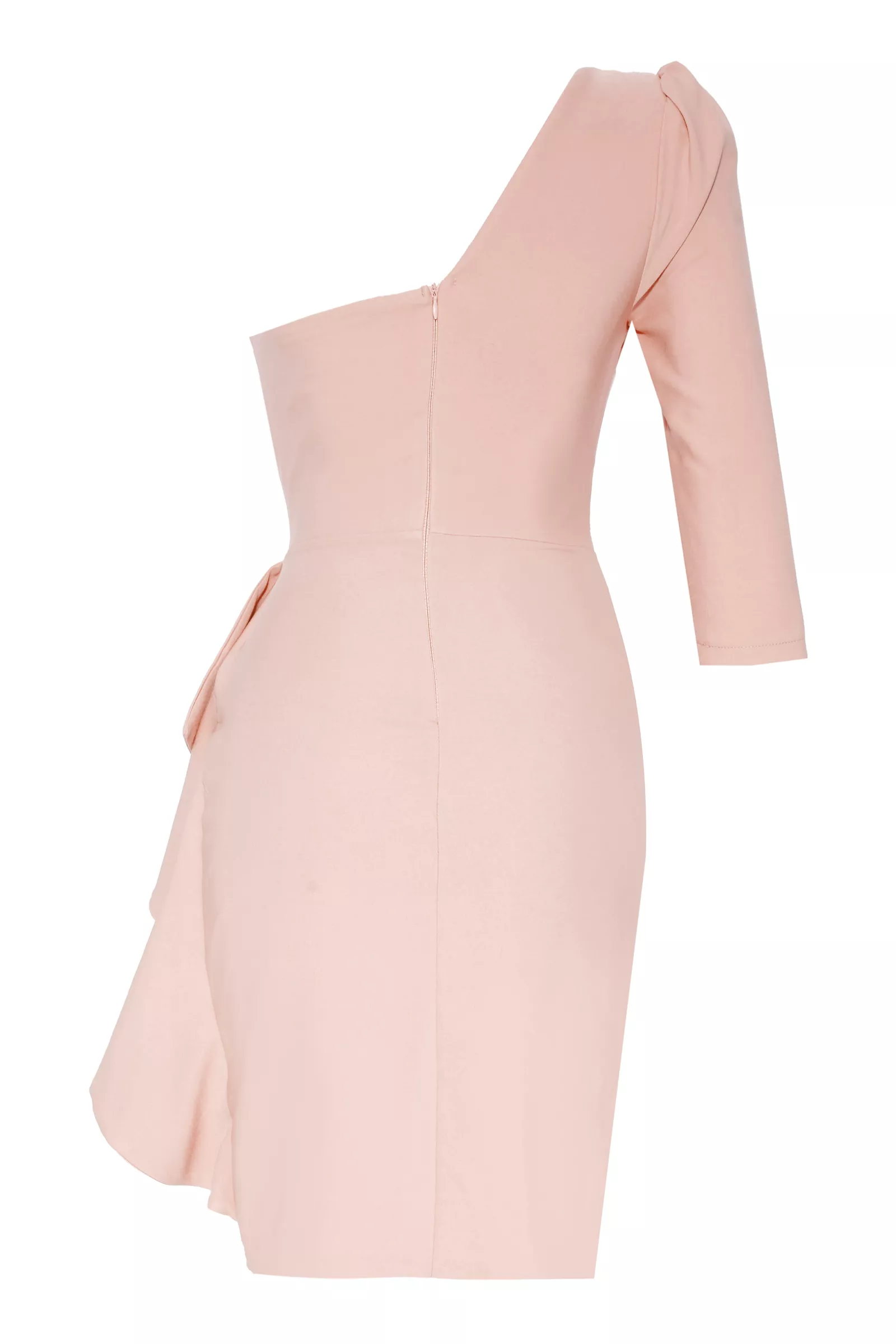 Puppy Crepe One Arm Mini Dress