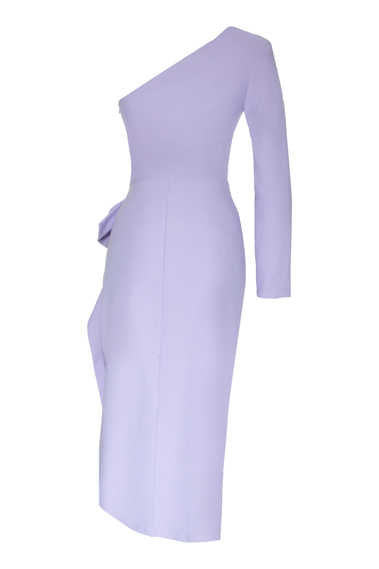 Lilac Crepe Midi Dress