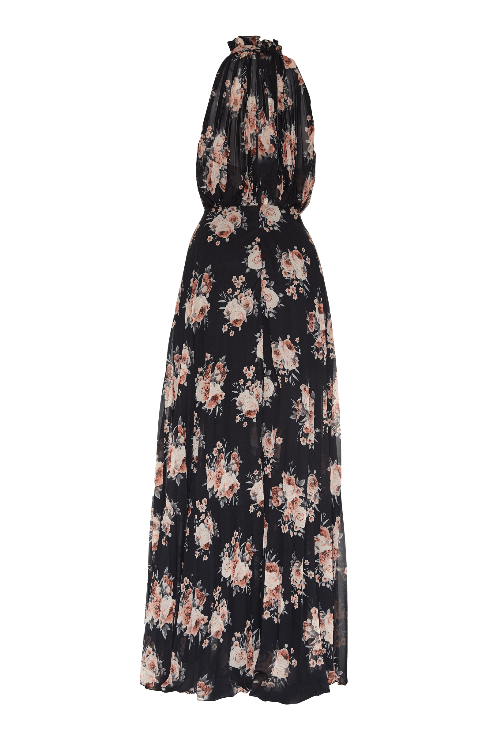 Powder Chiffon Sleeveless Maxi Dress
