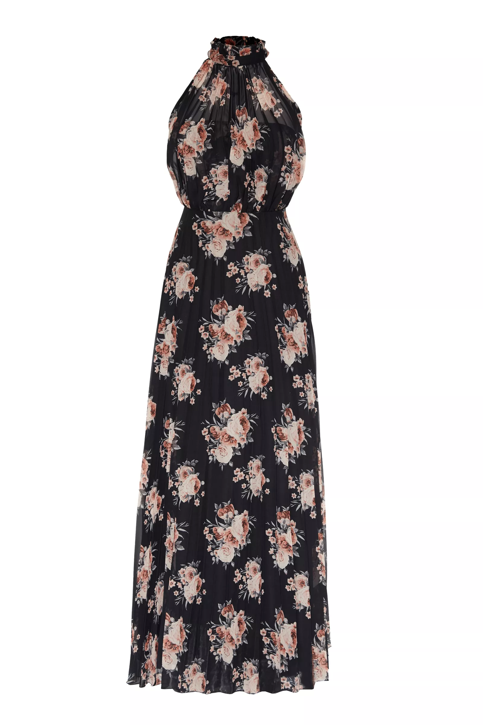 Powder Chiffon Sleeveless Maxi Dress
