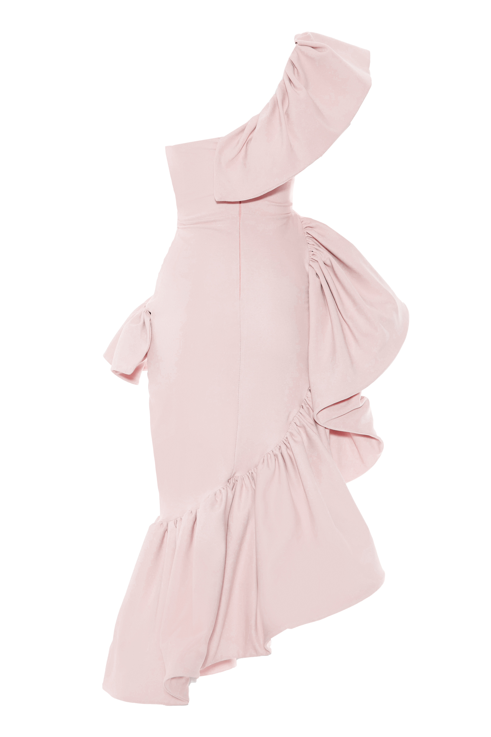 Blush Crepe Sleeveless Maxi Dress