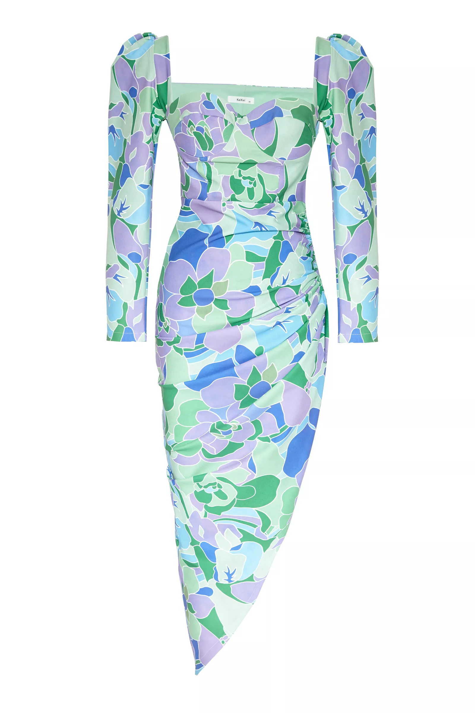 Crepe Long Sleeve Maxi Dress