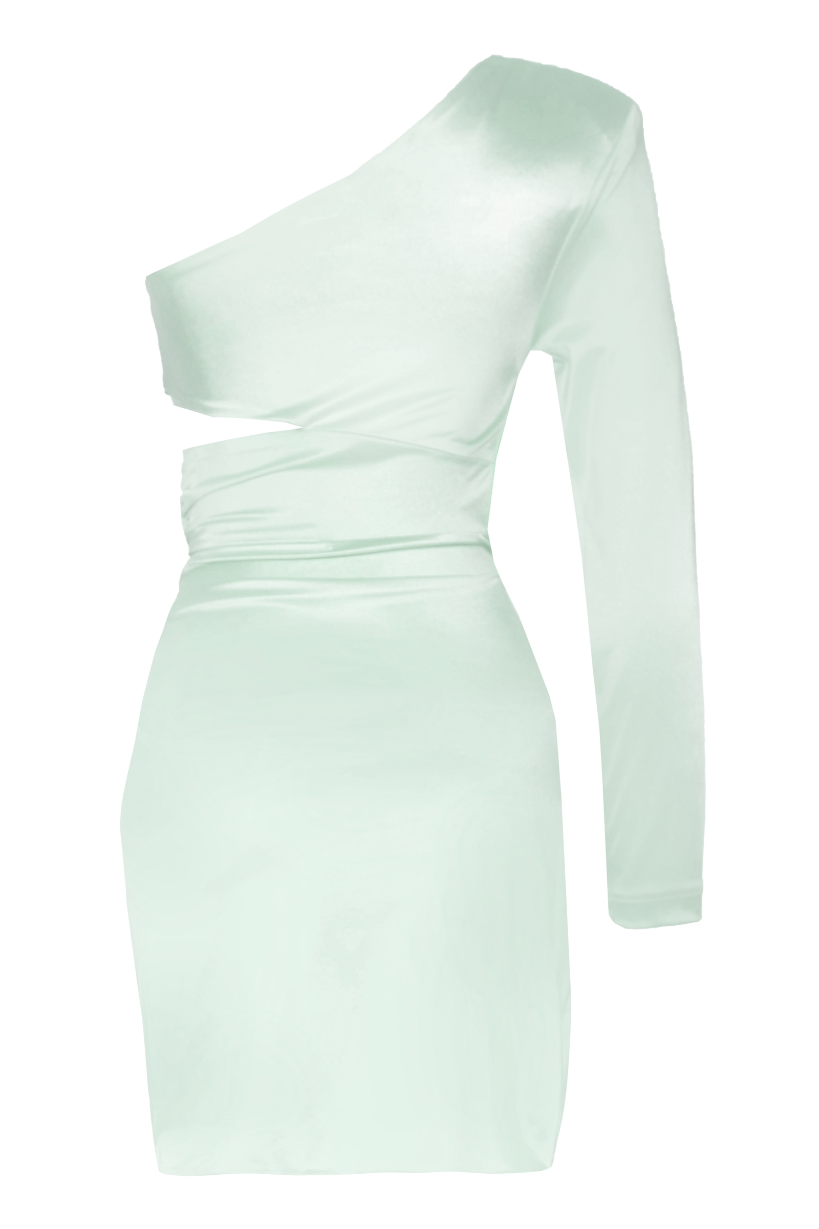 Mint Green Satin Mini Dress