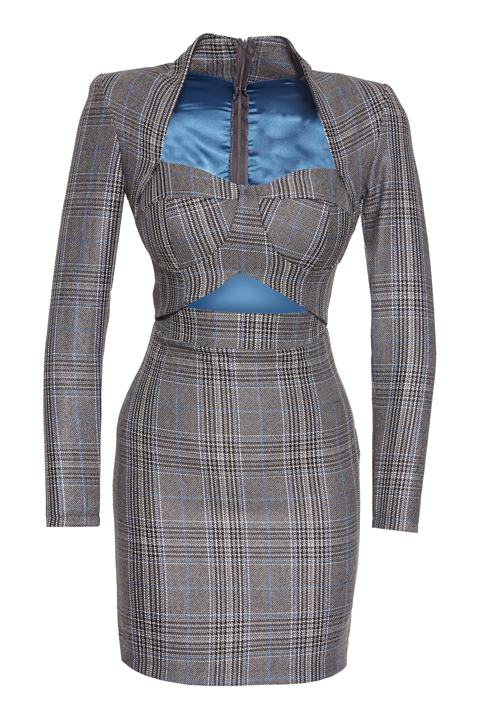 Woven Long Sleeve Mini Dress