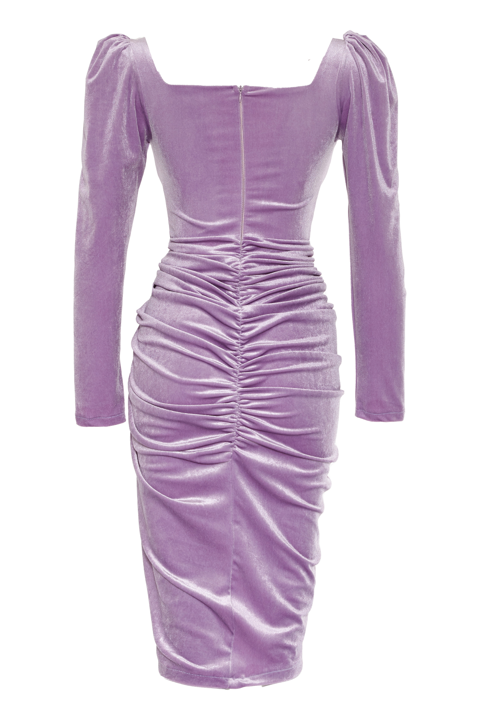 Lilac Velvet Long Sleeve Maxi Dress