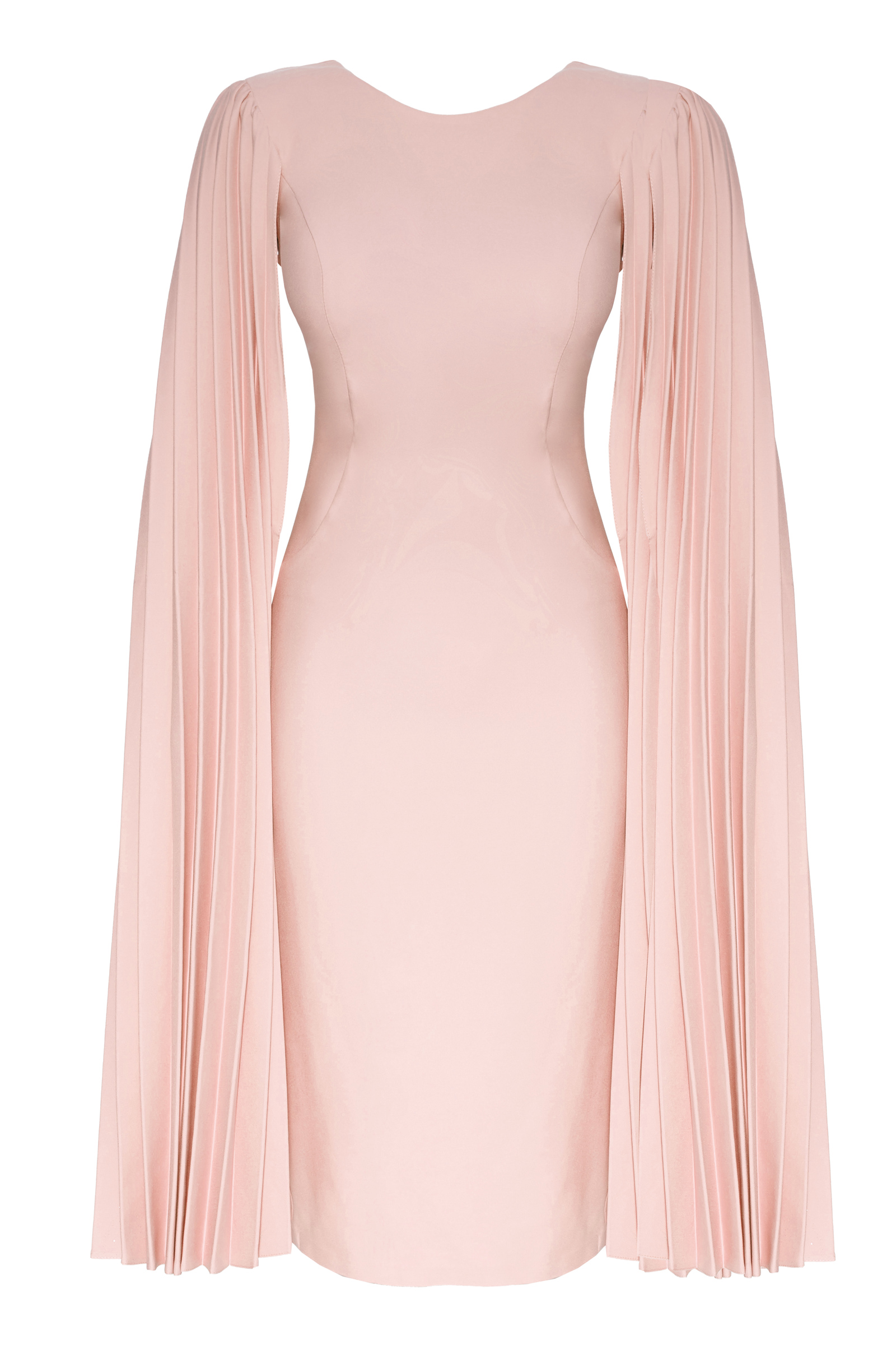 Puppy Crepe Long Sleeve Midi Dress